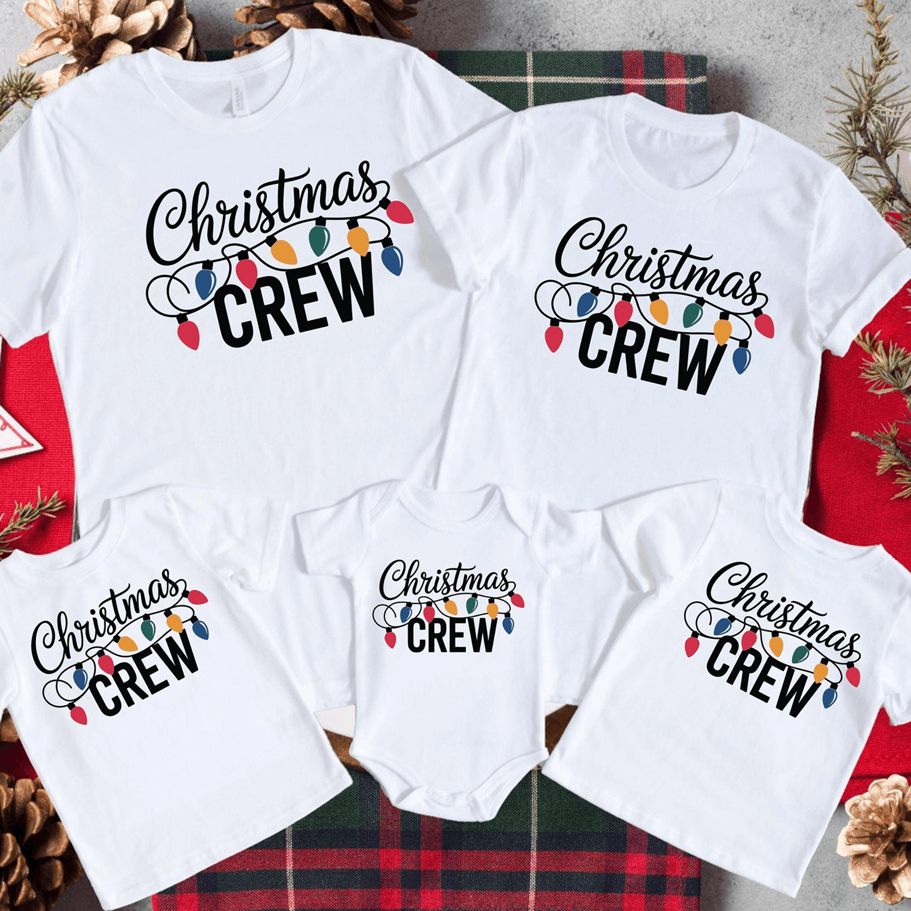 personalized christmas crew shirt, custom family holiday tee, matching christmas family shirt, custom name xmas gift