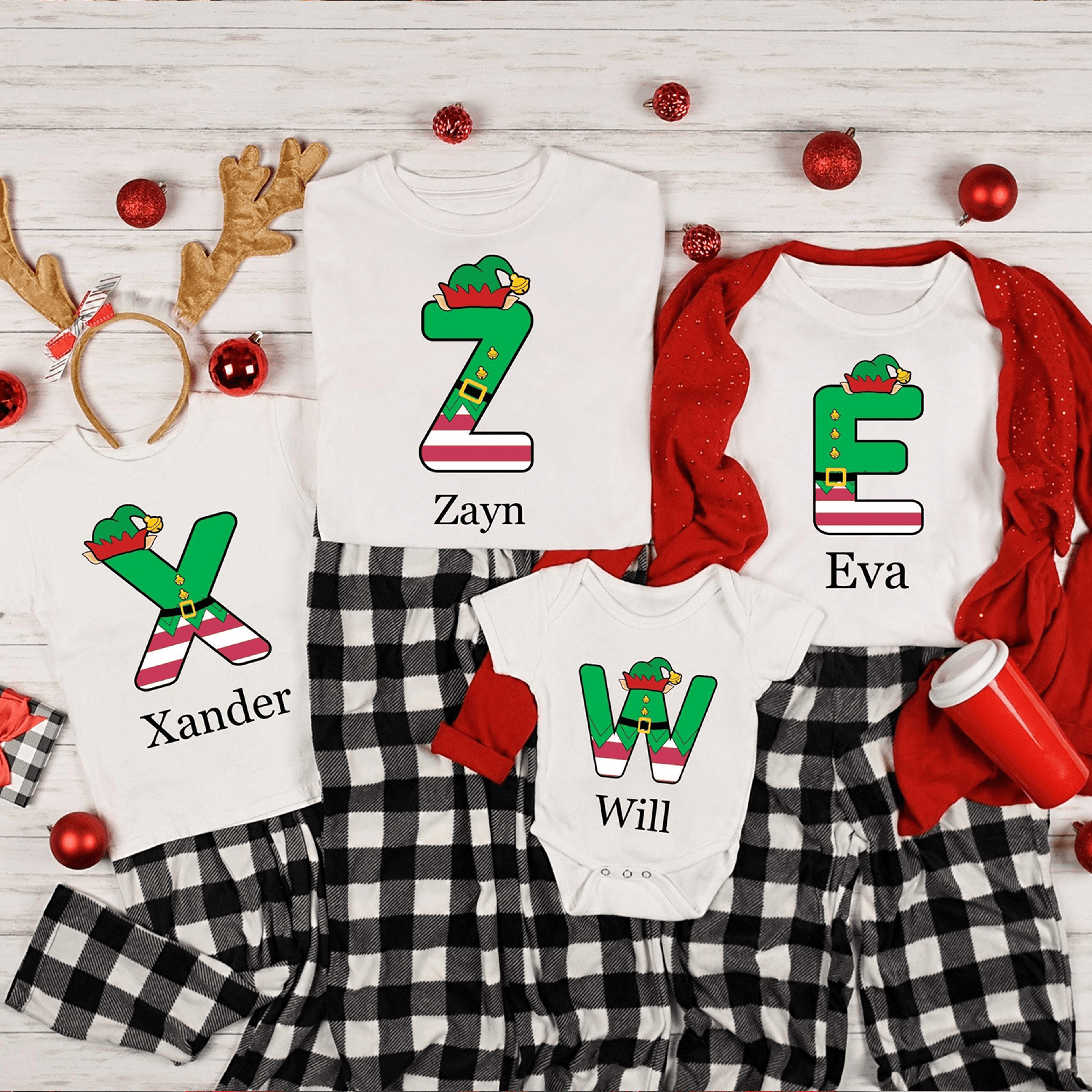 custom christmas elf family shirt, personalized christmas elf family name shirt, matching christmas family tee gift