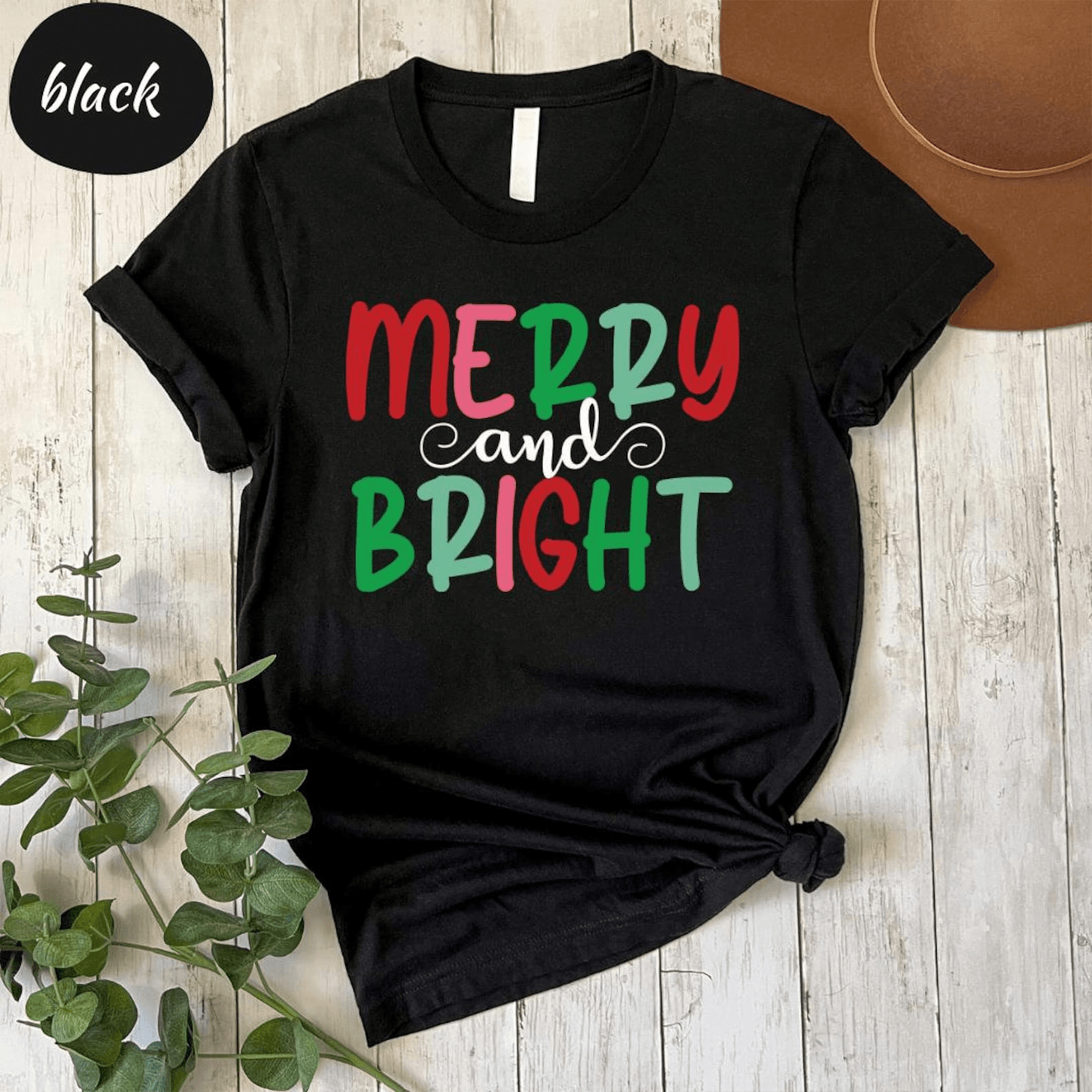 merry and bright christmas shirt, merry and bright holiday shirt, retro christmas shirt, christmas gift tee
