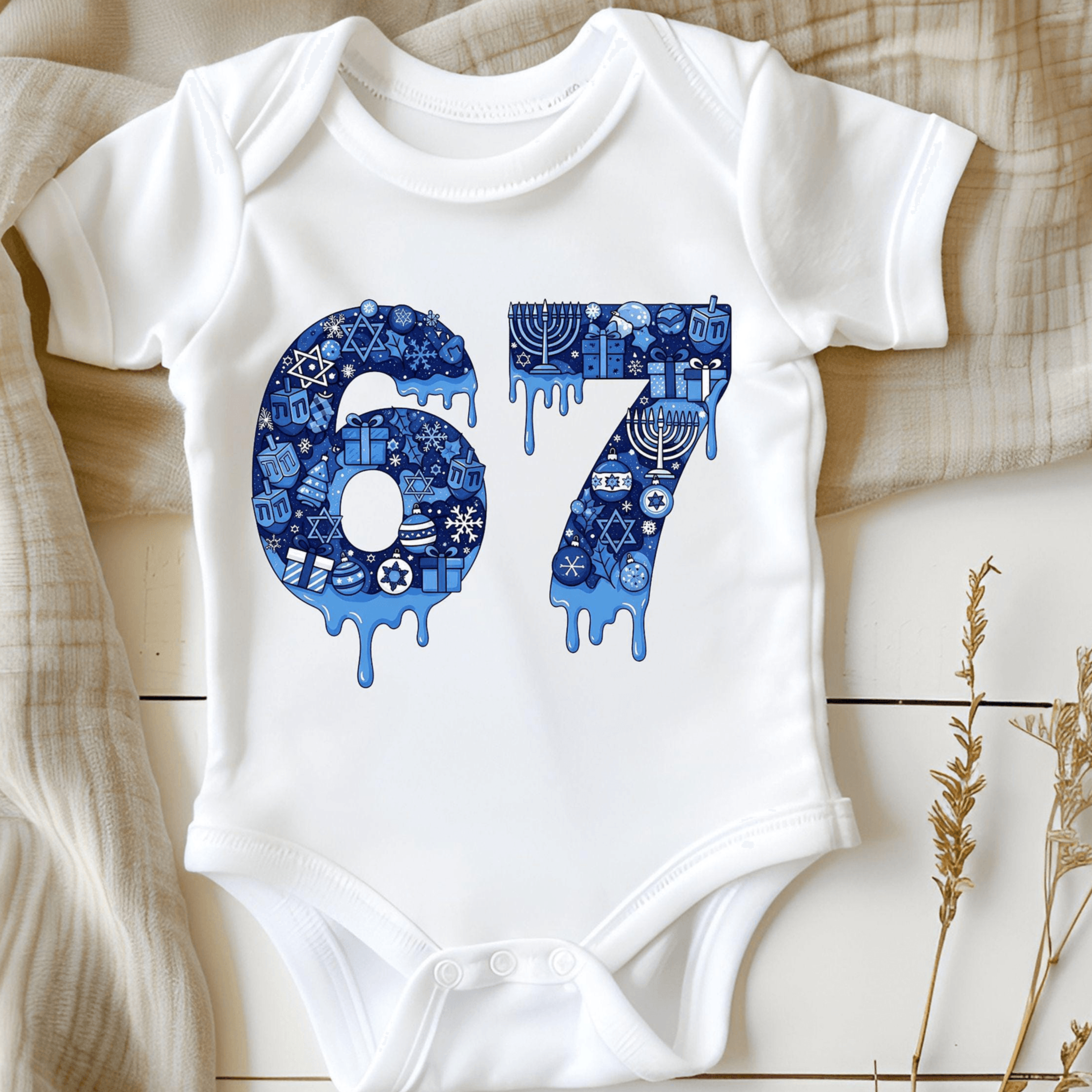 67 hanukkah shirt, funny six seven hanukkah shirt, couple hanukkah shirt, viral jewish holiday tee
