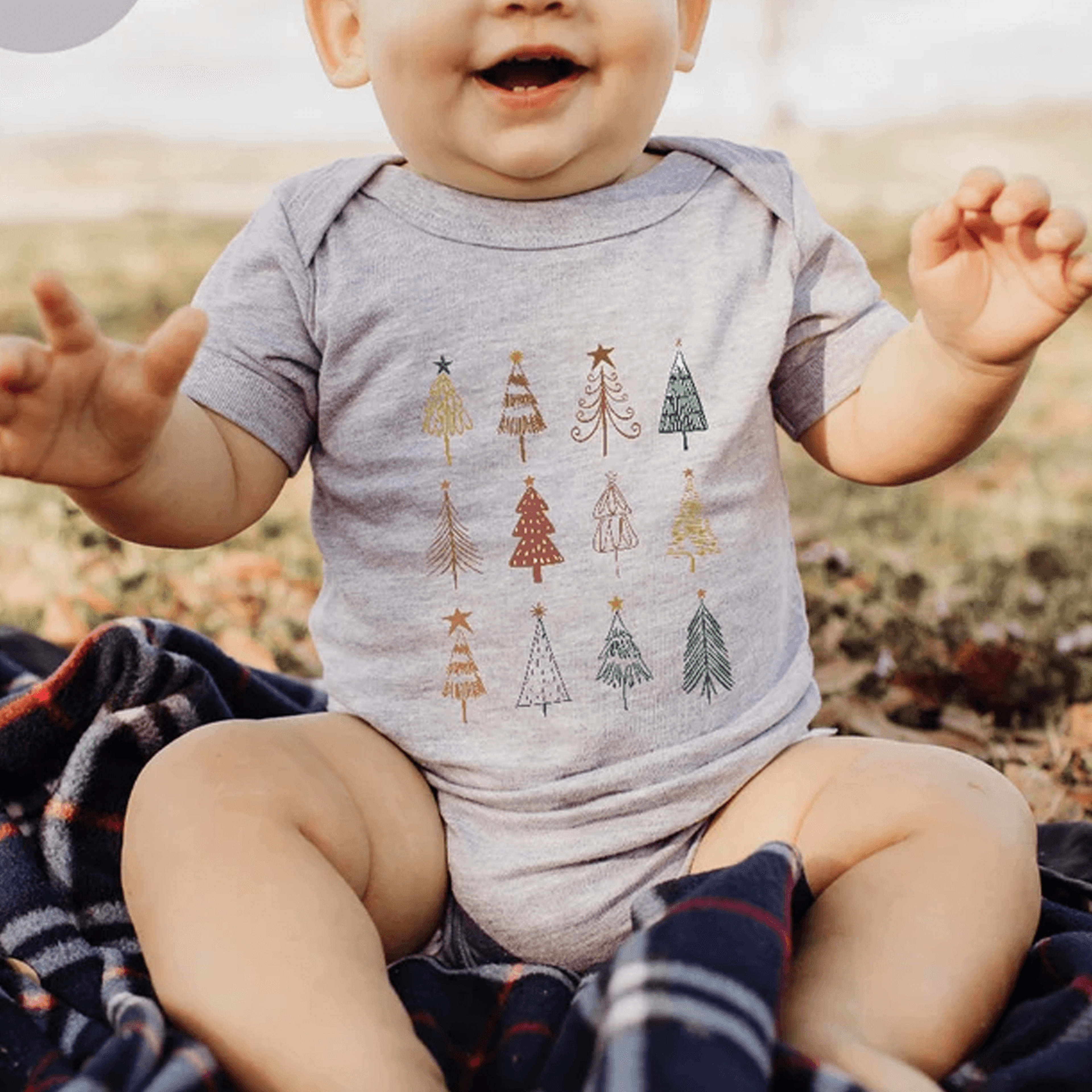 christmas tree baby bodysuit, custom christmas baby outfit, toddler xmas shirt, personalized baby christmas gift