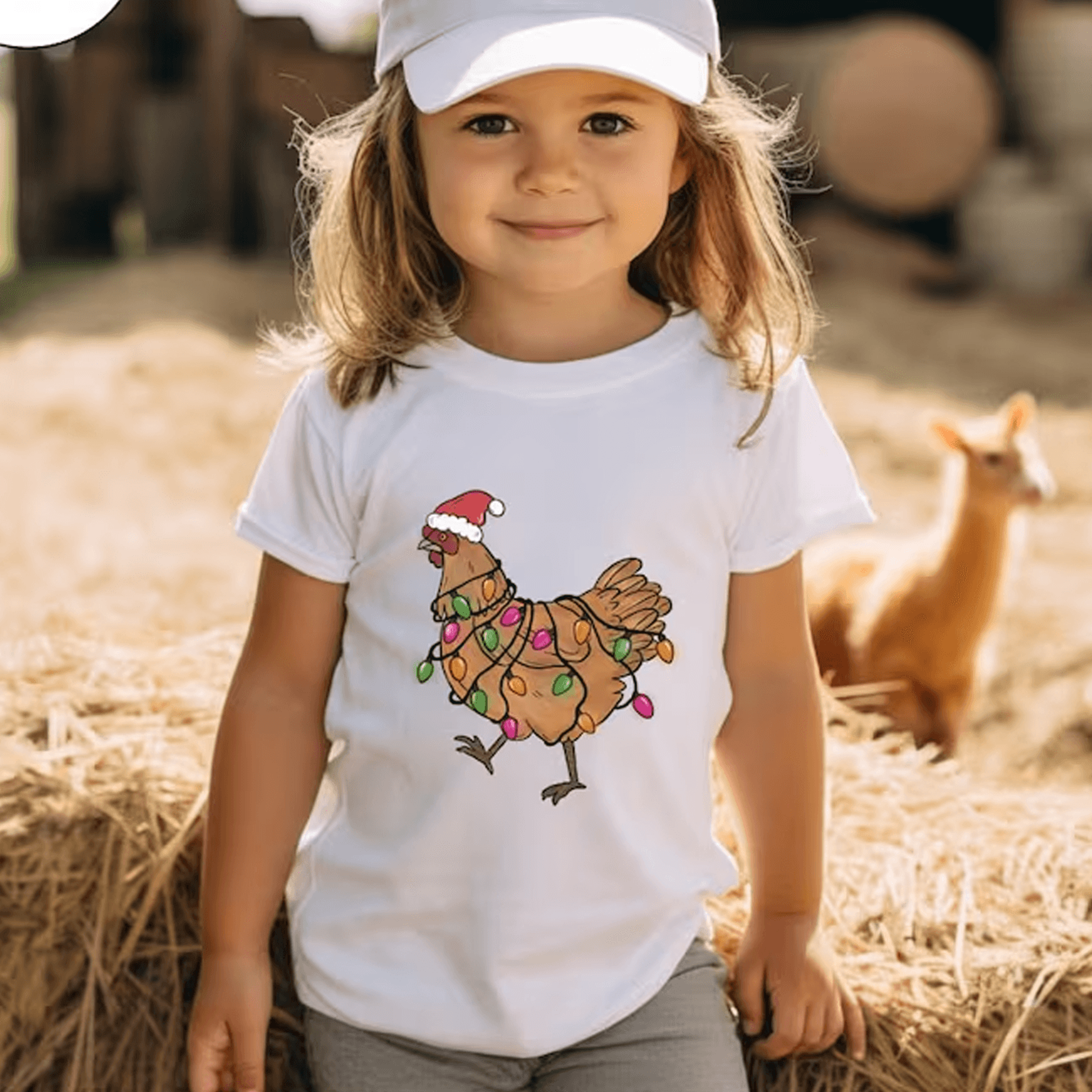 chicken christmas lights baby bodysuit, funny chicken toddler shirt, farm animal christmas shirt, chicken lover gift