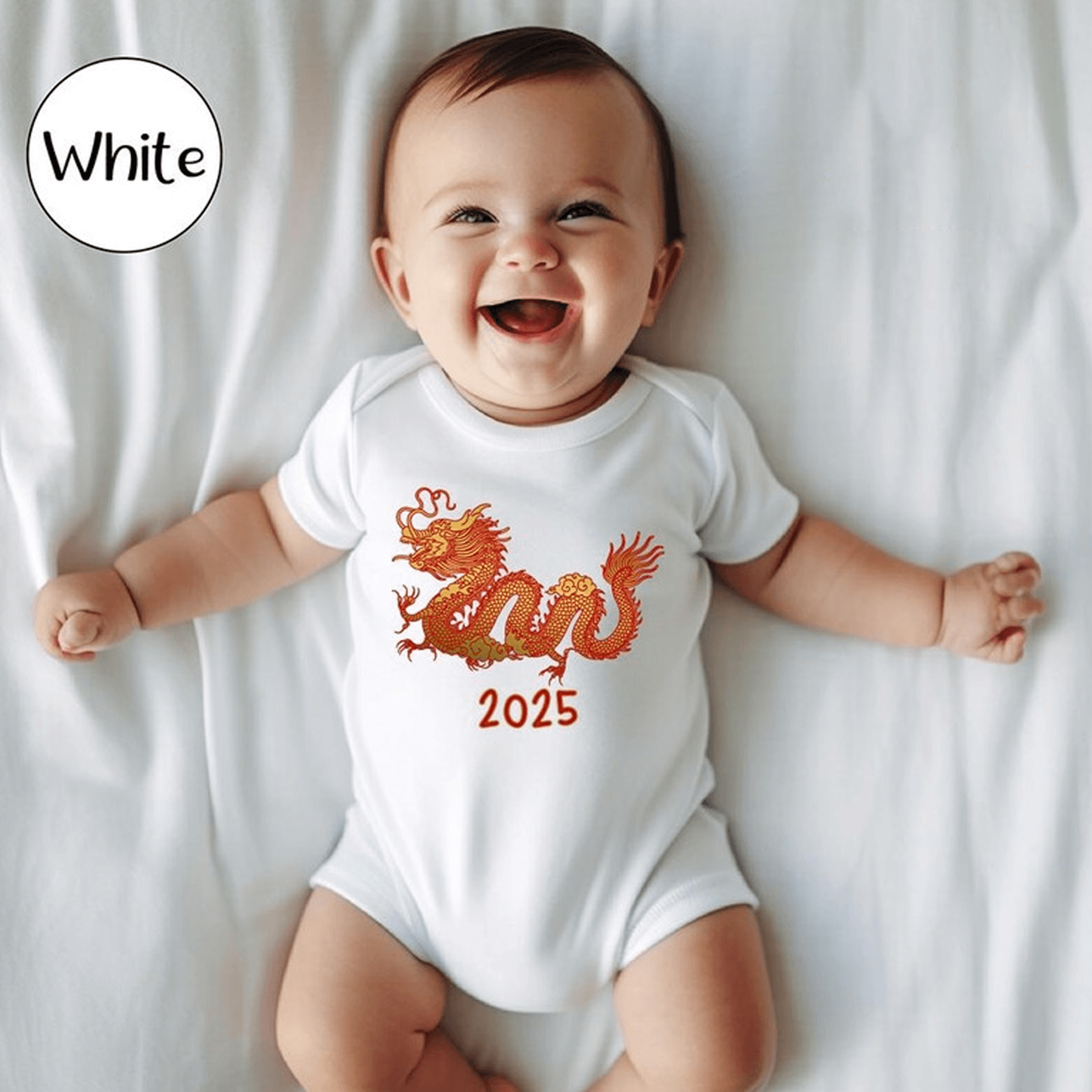 year of the dragon baby bodysuit, chinese new year baby outfit, lunar new year dragon shirt, chinese zodiac baby gift