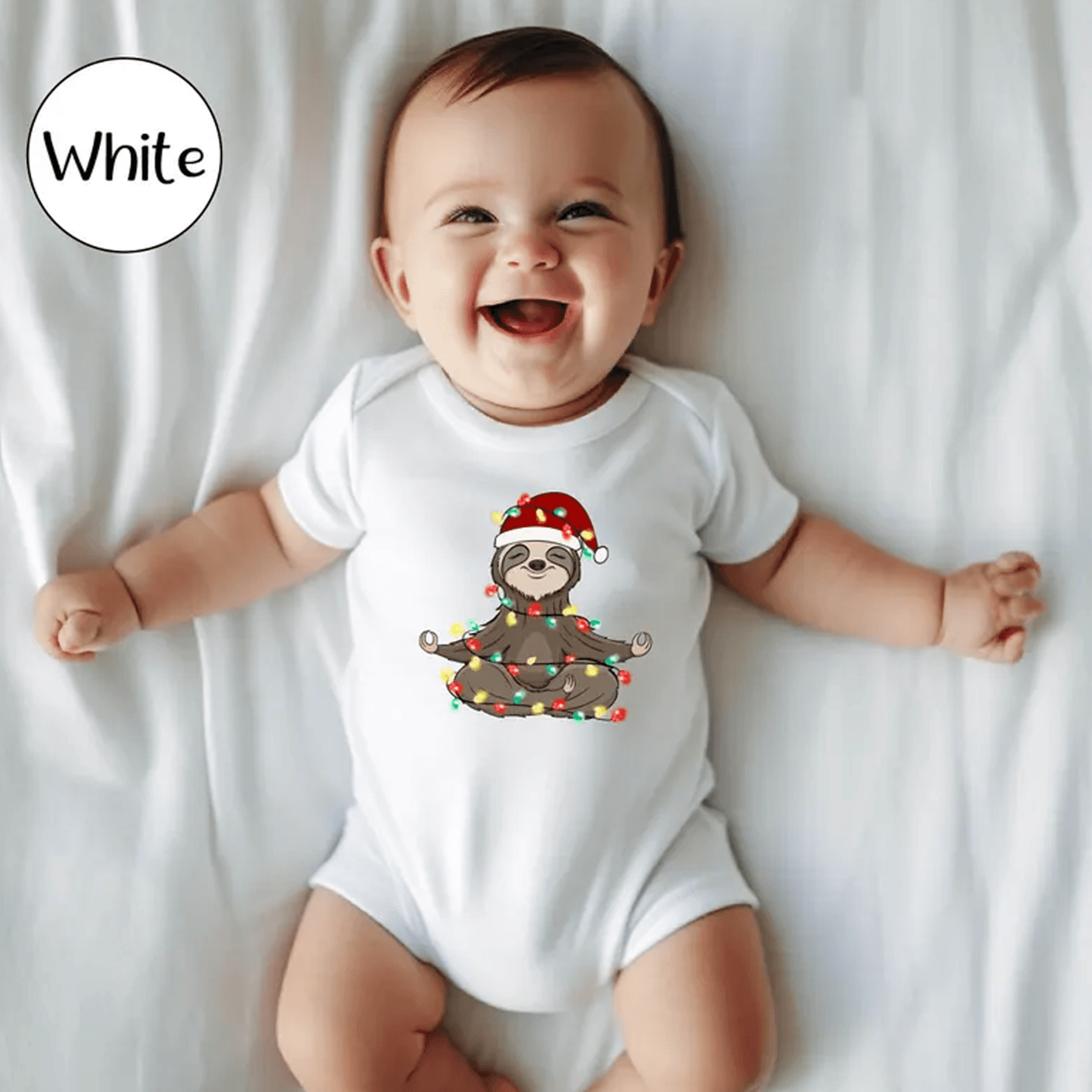 funny slothmas baby bodysuit, christmas sloth toddler shirt, cute sloth kids tee, sloth lover xmas gift
