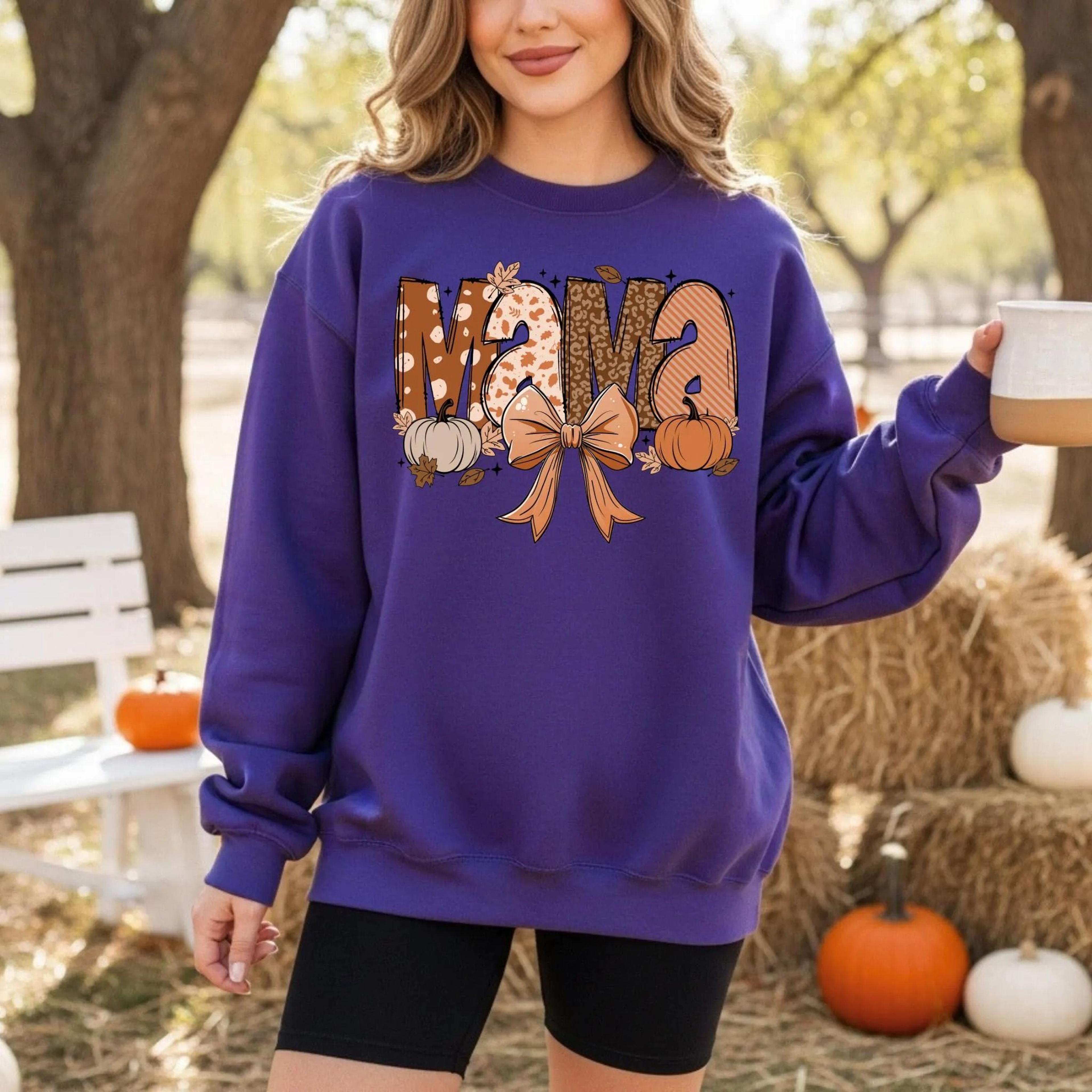 fall mama hoodie, pumpkin mama sweatshirt, cute autumn mama hoodie, thanksgiving mom hoodie, cozy fall sweatshirt
