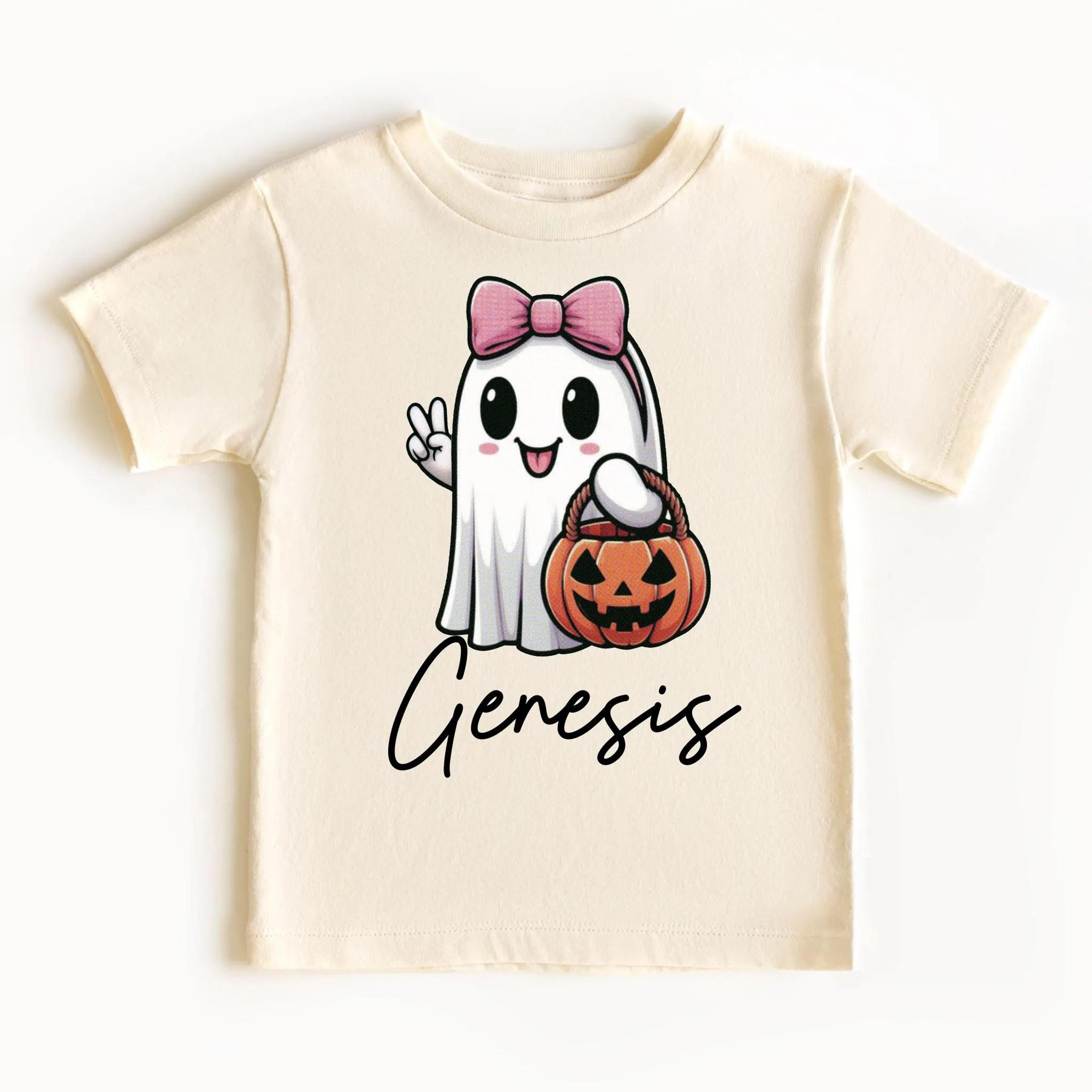 personalized halloween ghost shirt, kids tee baby romper, custom name pumpkin shirt, sibling matching outfit