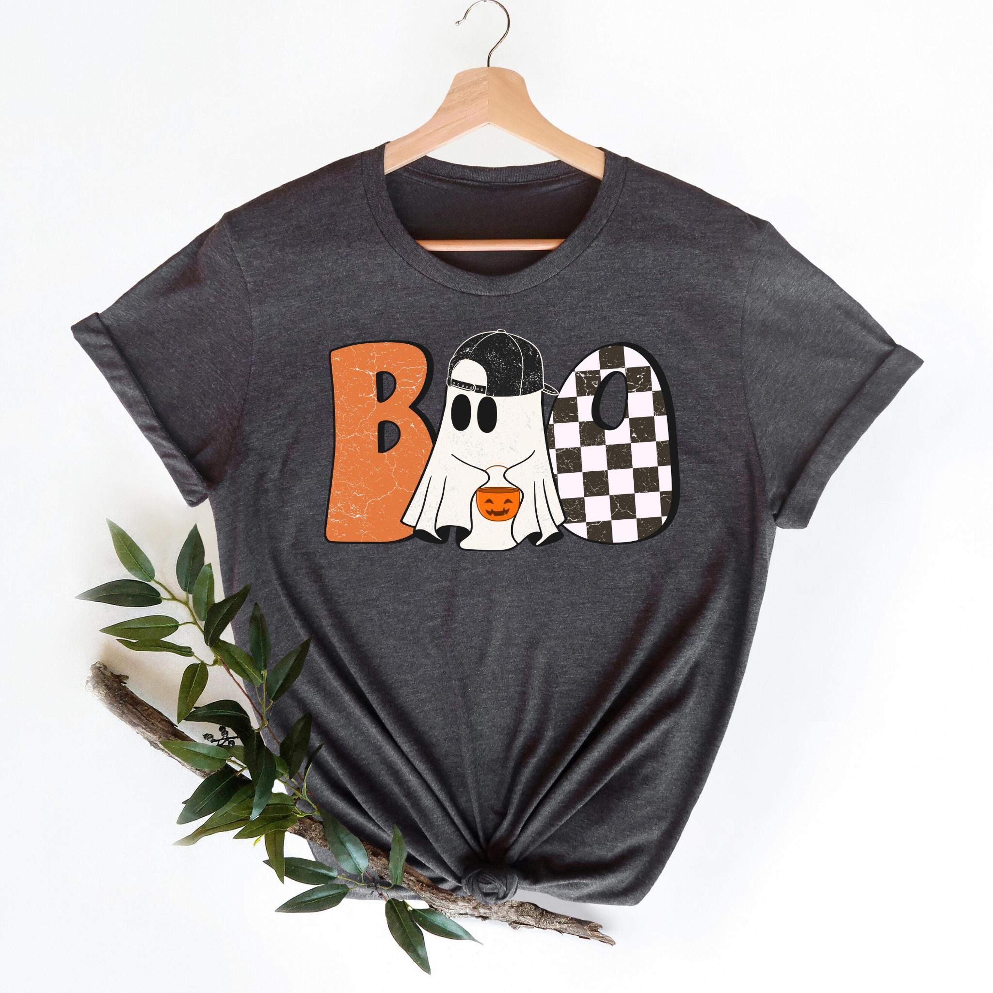 halloween boo ghost shirt, kids halloween tee, baby romper, cute spooky shirt, toddler pumpkin outfit