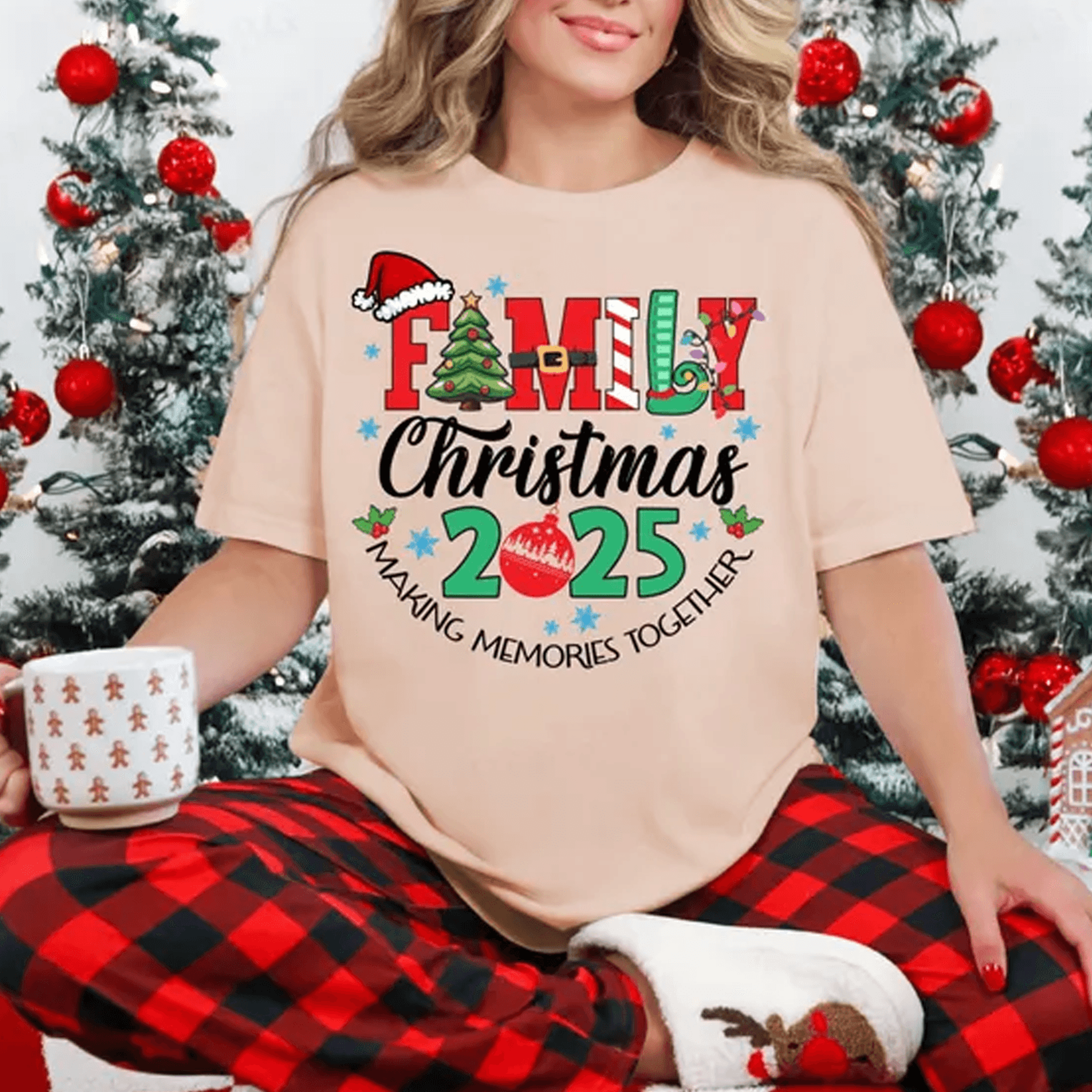 matching family christmas 2025 shirt, family xmas pajama tee, making memories together holiday christmas gift