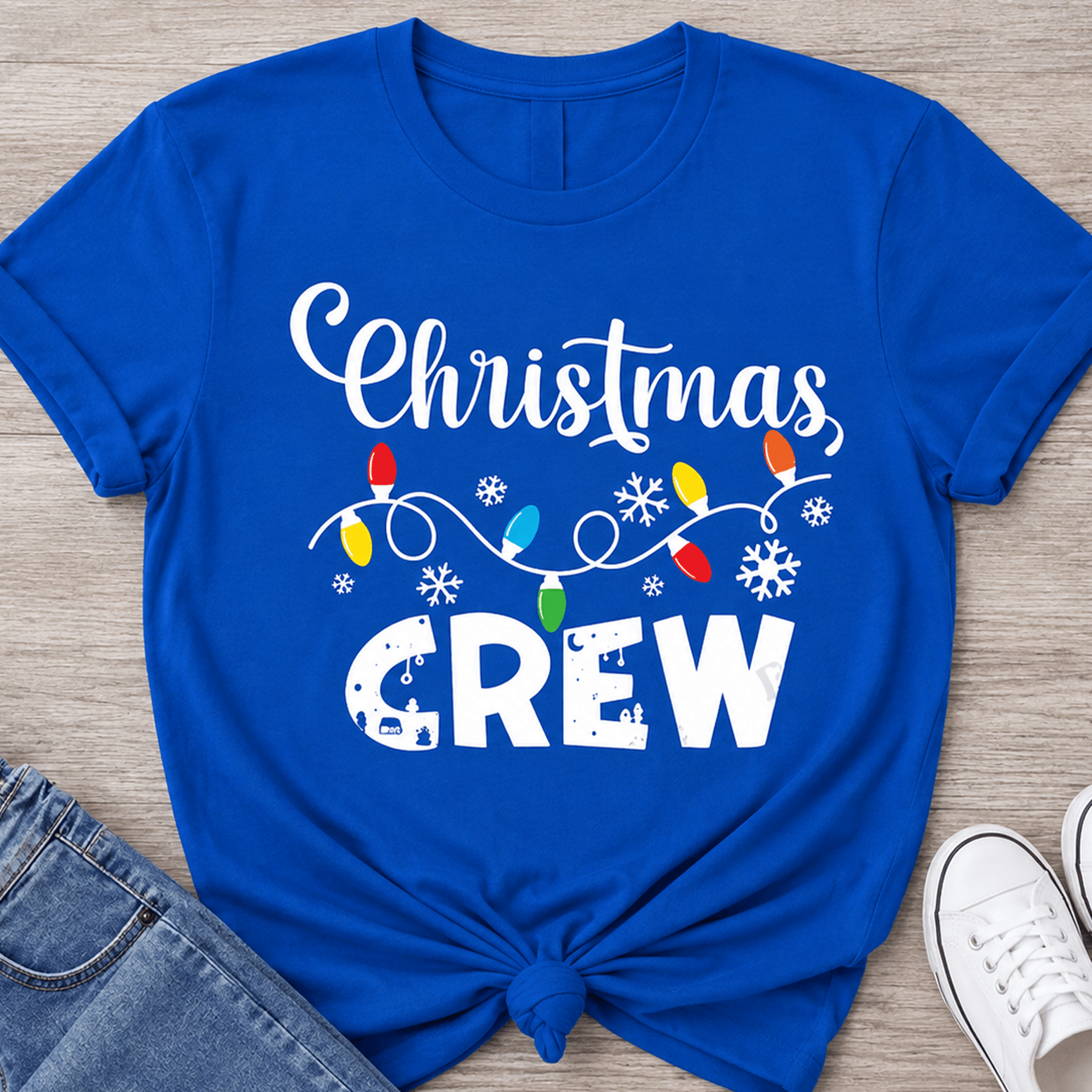 christmas crew shirt, matching family christmas tee, holiday lights xmas shirt, christmas morning family gift