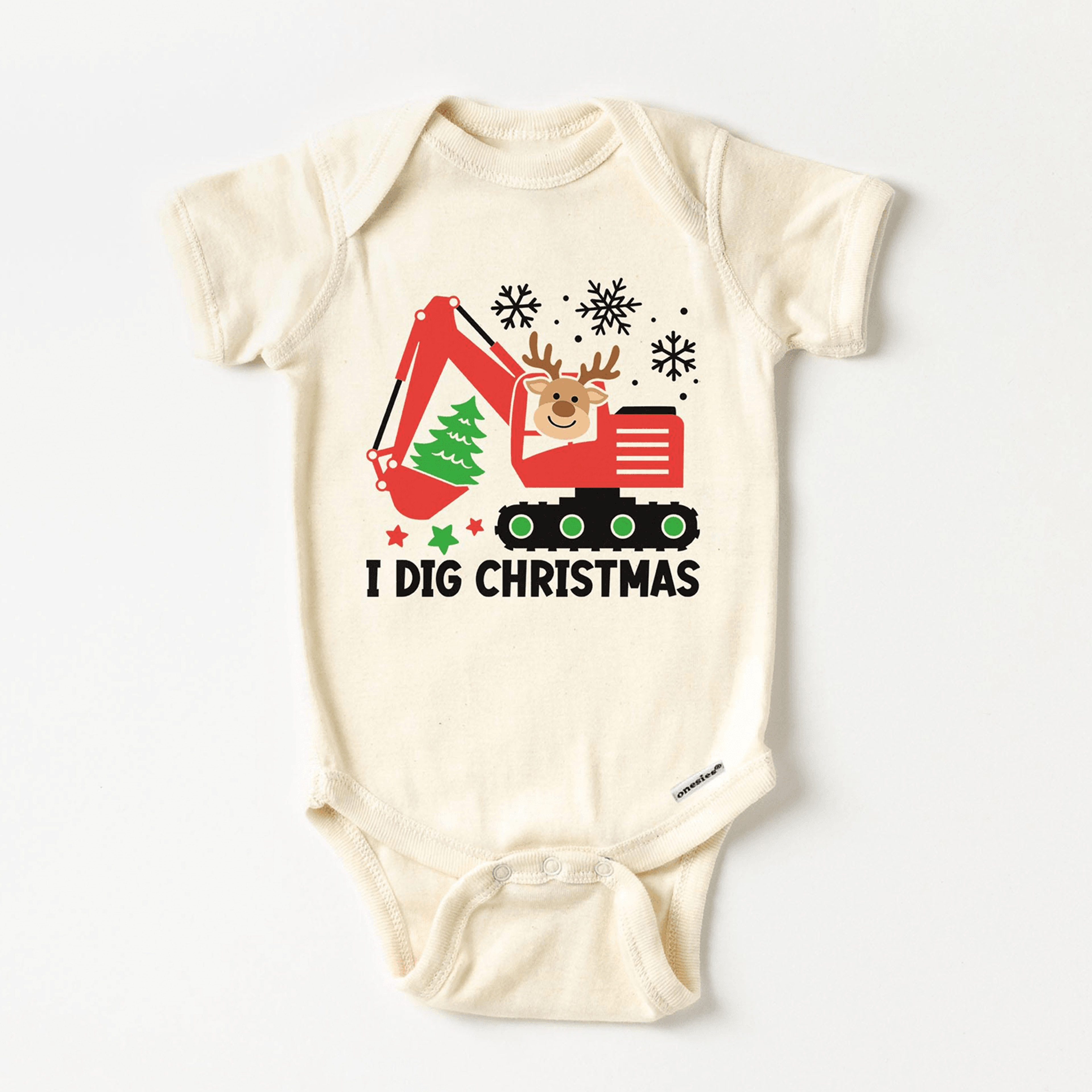 christmas excavator kids shirt, i dig christmas toddler tee, reindeer digger xmas shirt, construction holiday gift