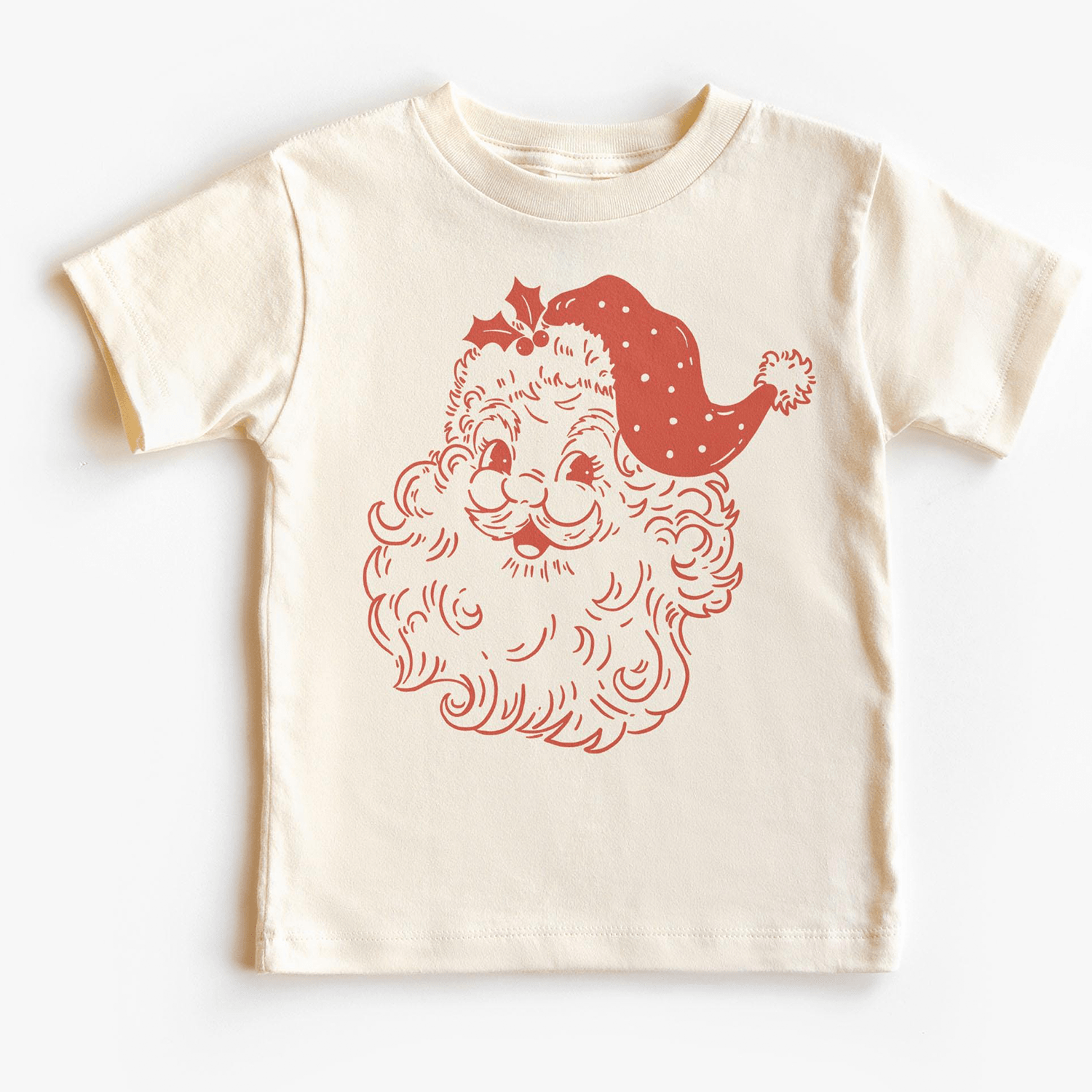 retro santa claus kids shirt, vintage old saint nick christmas tee, toddler youth holiday shirt, baby xmas bodysuit