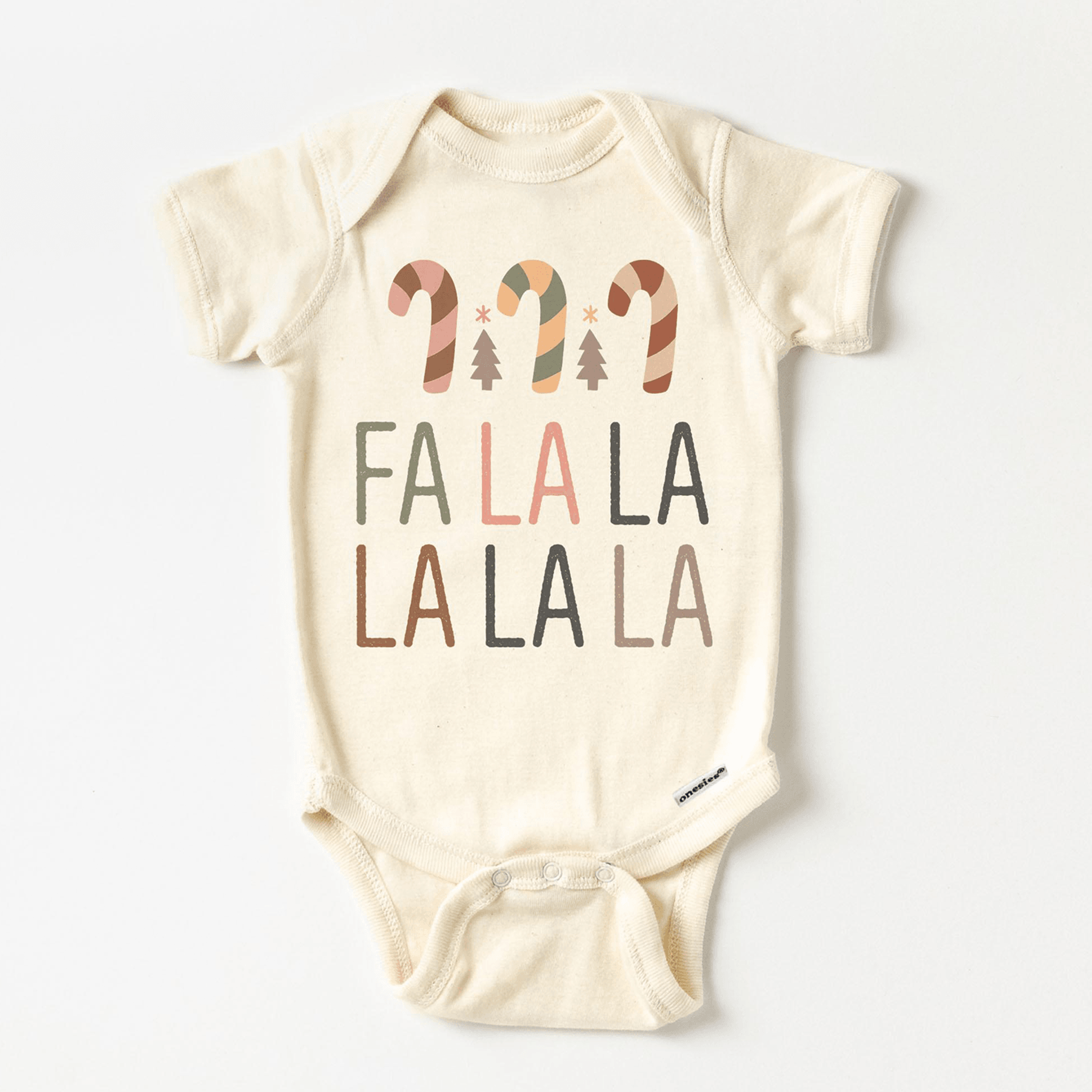 fa la la christmas kids shirt, striped candy cane toddler tee, christmas tree youth shirt, boho holiday baby bodysuit