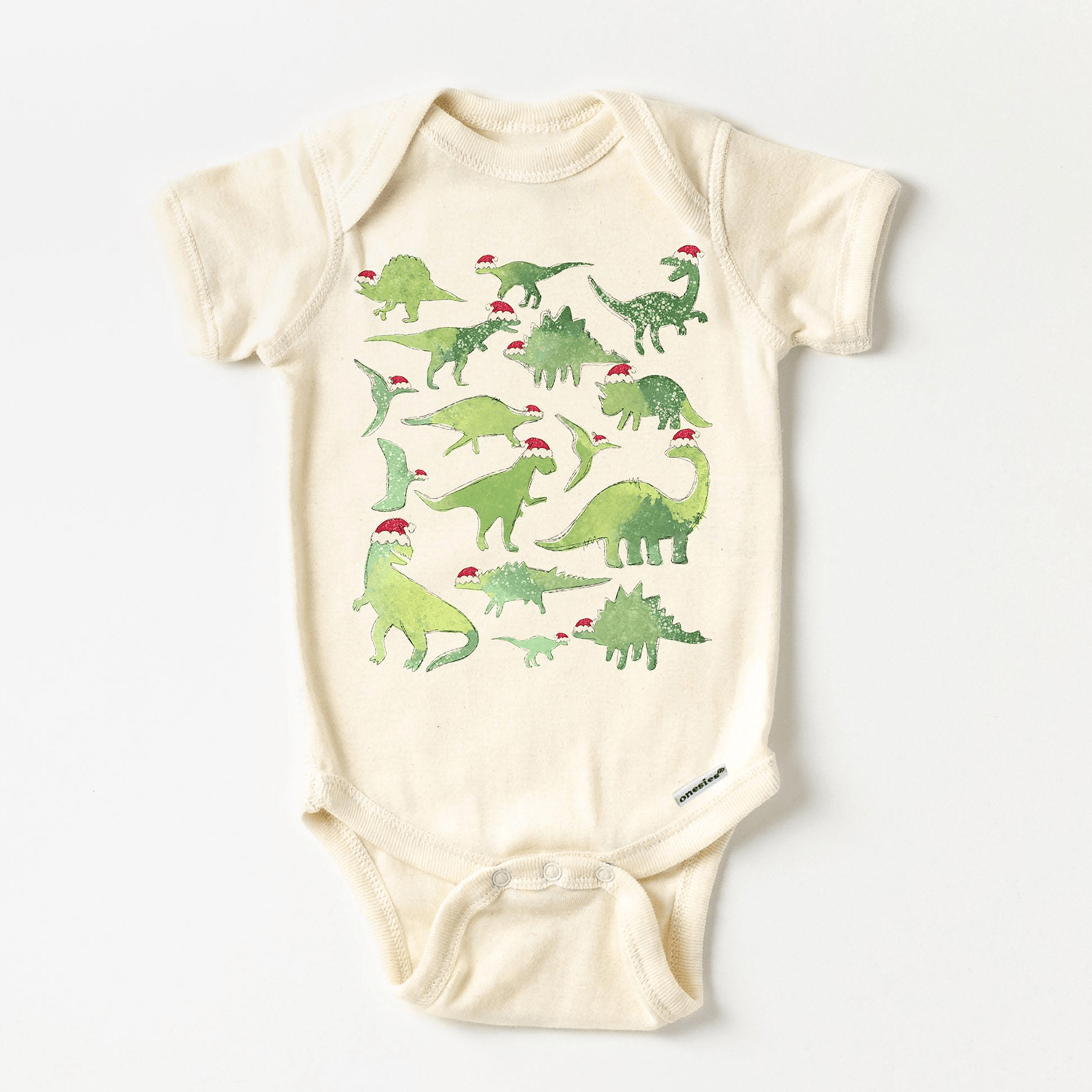 santa hat dinosaurs kids shirt, christmas watercolor dino toddler tee, boho holiday youth shirt, baby xmas bodysuit
