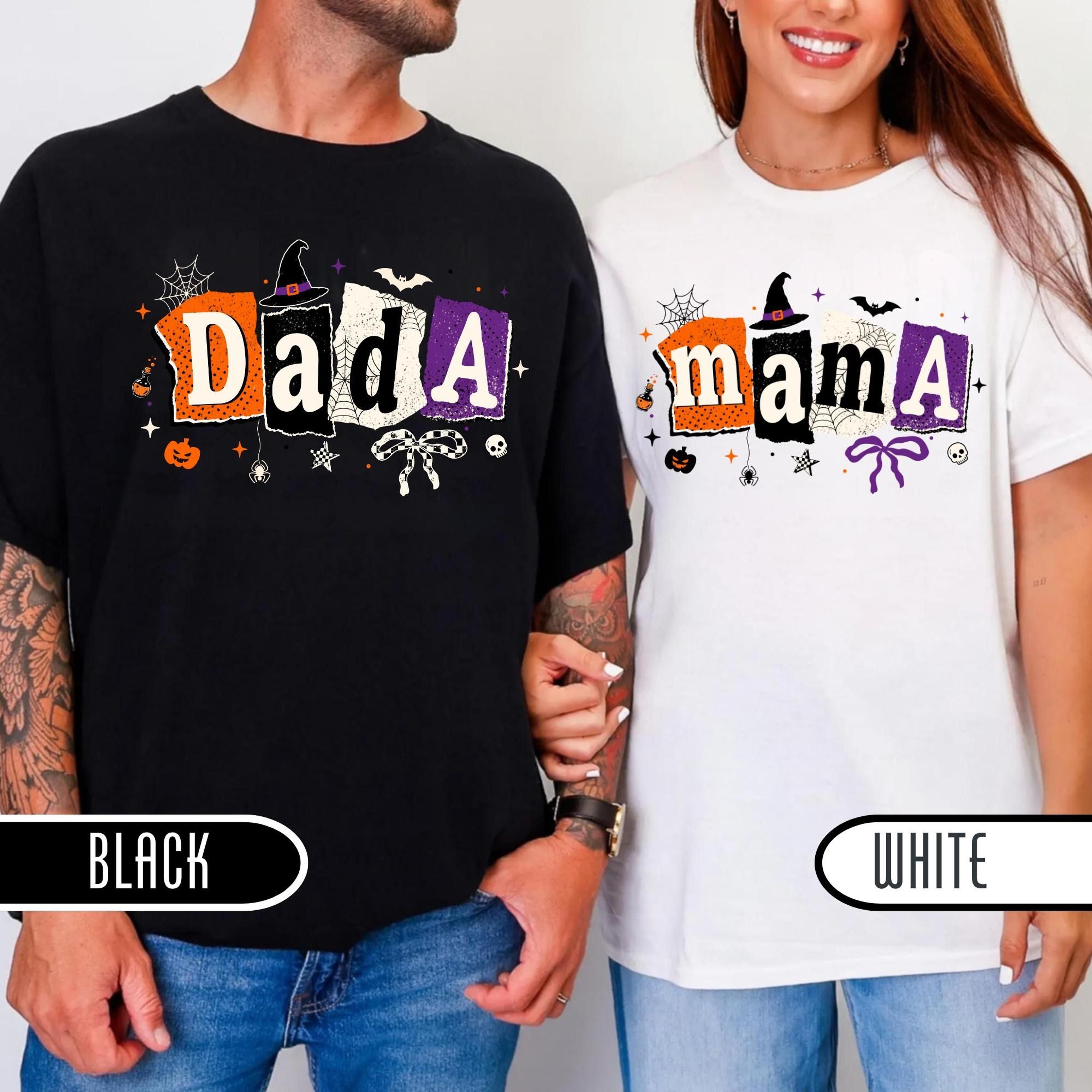 matching family halloween shirts, spooky mama dada auntie sister shirts, halloween family outfit, cute halloween shirts,