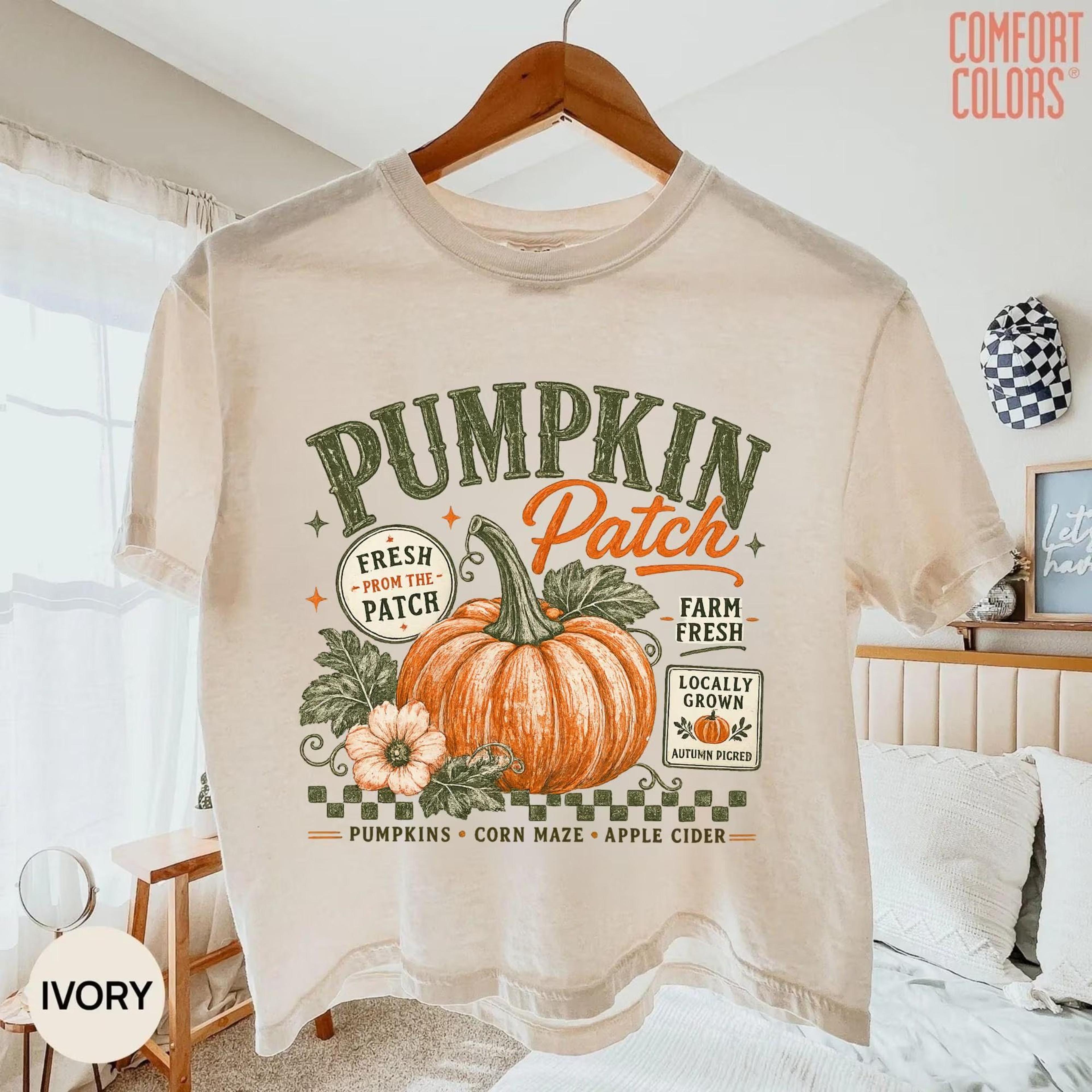 pumpkin patch shirt vintage fall tee, farm fresh pumpkin shirt, autumn harvest graphic t shirt