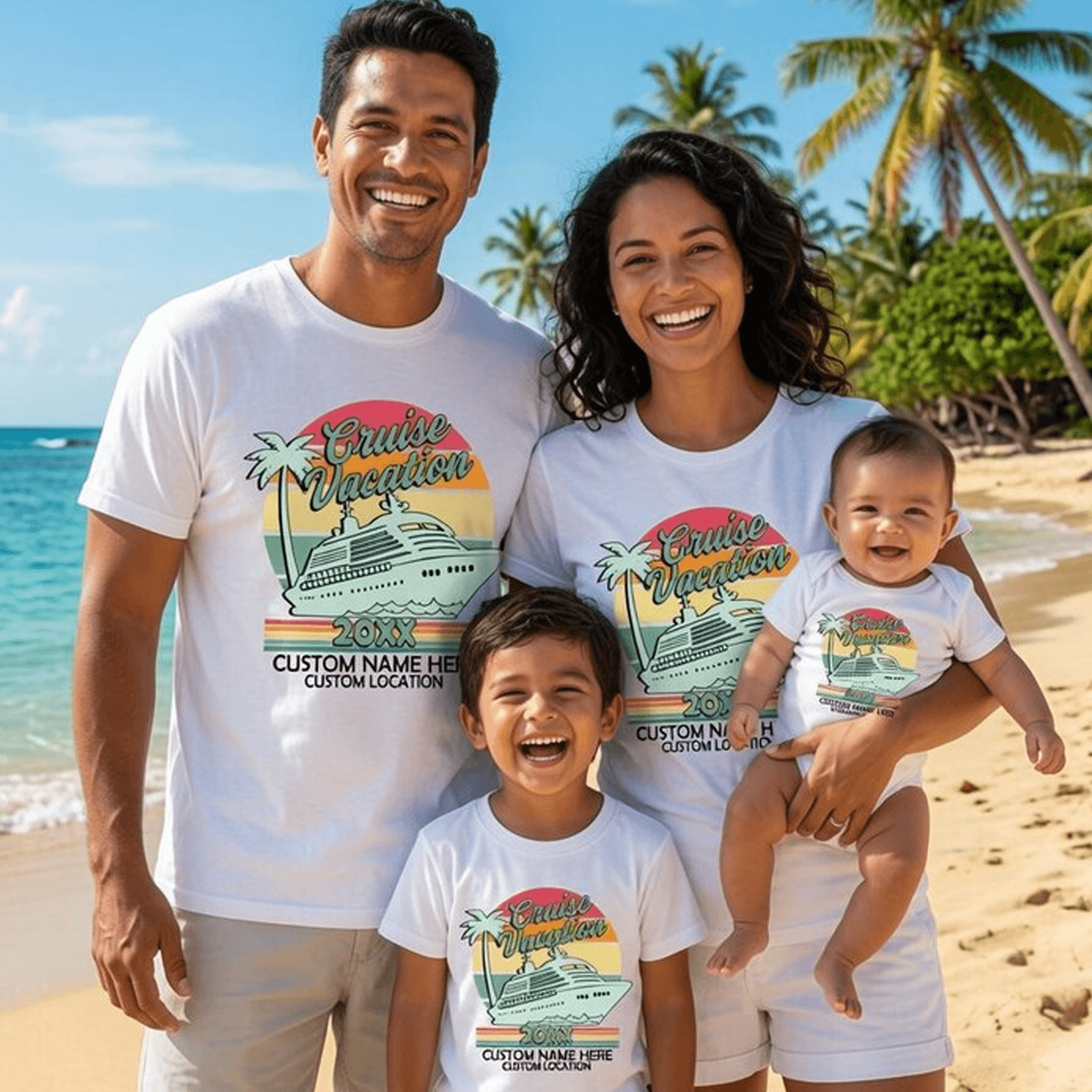 custom family cruise vacation shirts 2026, personalized matching cruise tees, family trip shirts, bahamas vacation outfi