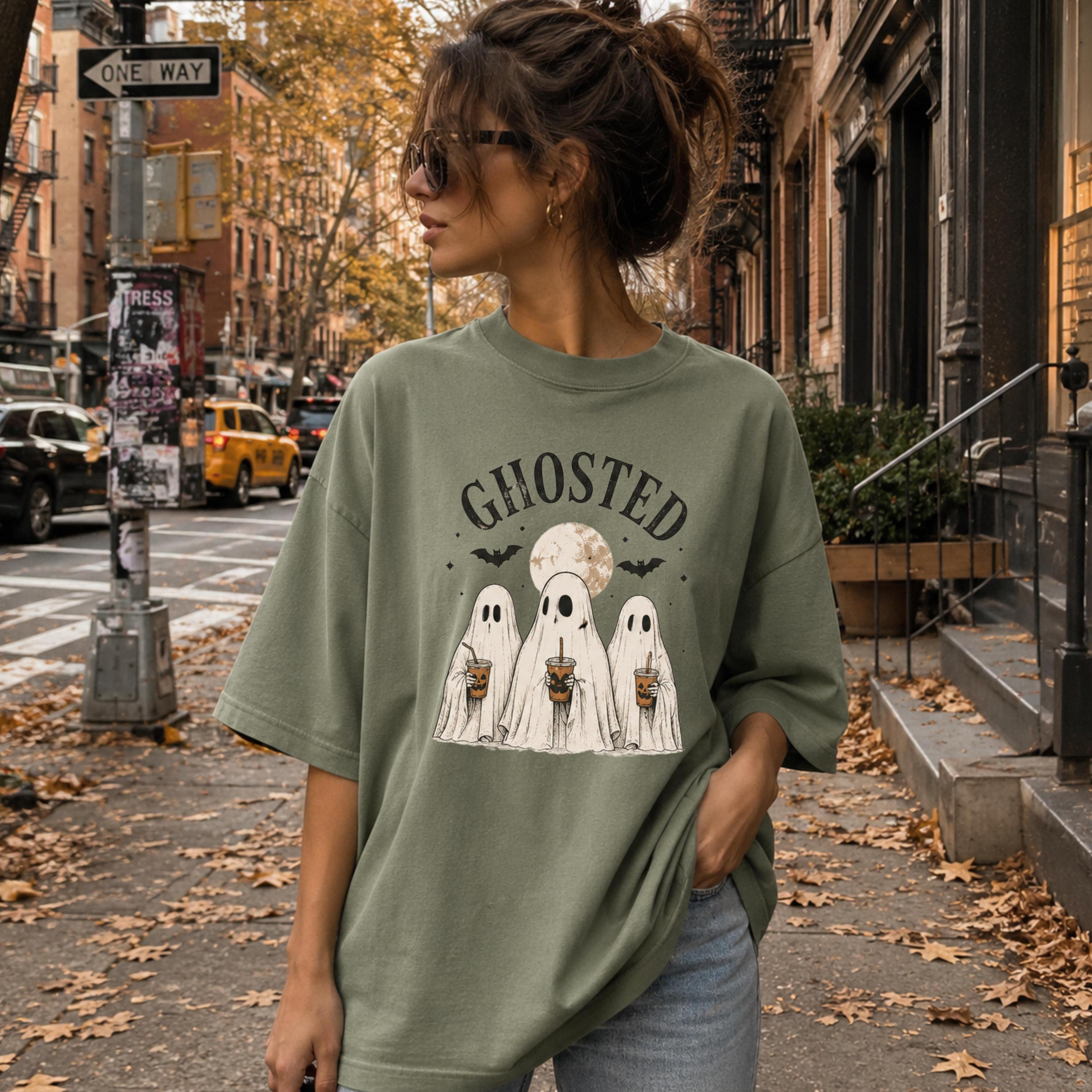 spooky season social club shirt, cute ghost coffee comfort colors tee, vintage halloween fall graphic shirt, ghost lover
