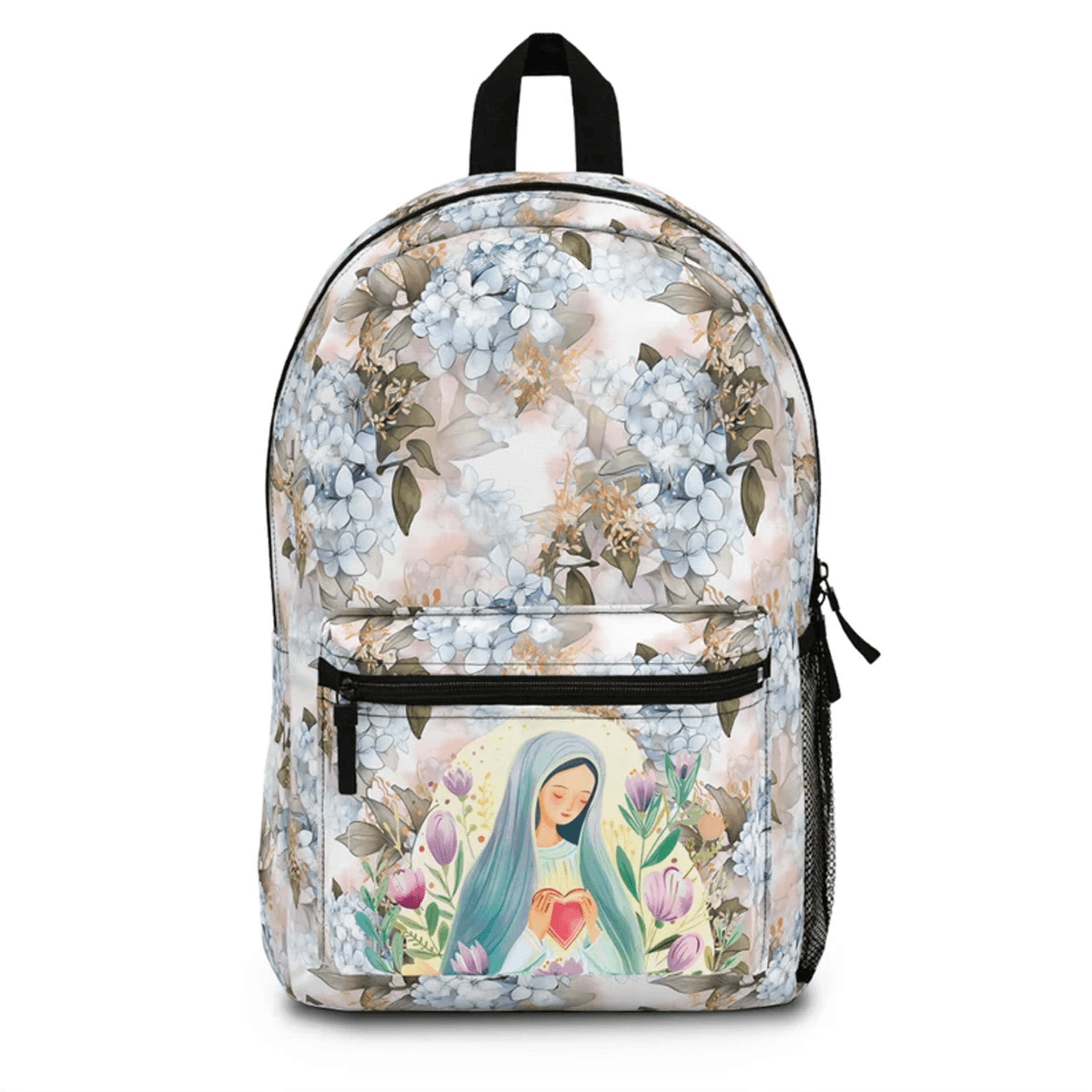 catholic marian backpack, hail holy queen mass bag, catholic teacher gift, confirmation gift for teen, mom & student