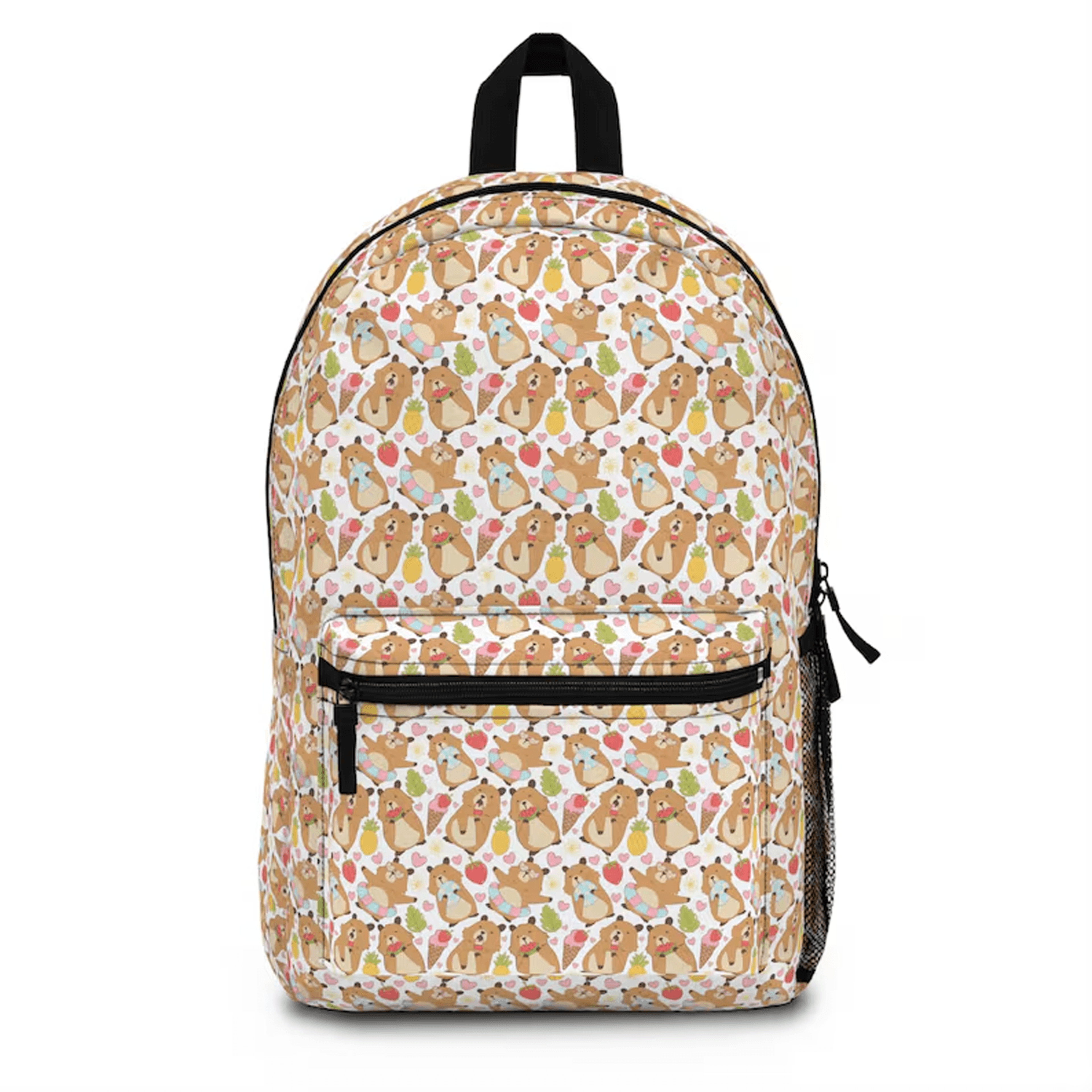 cute capybara backpack, kawaii animal school bag, kids book bag, personalized back to school gift for capybara lovers