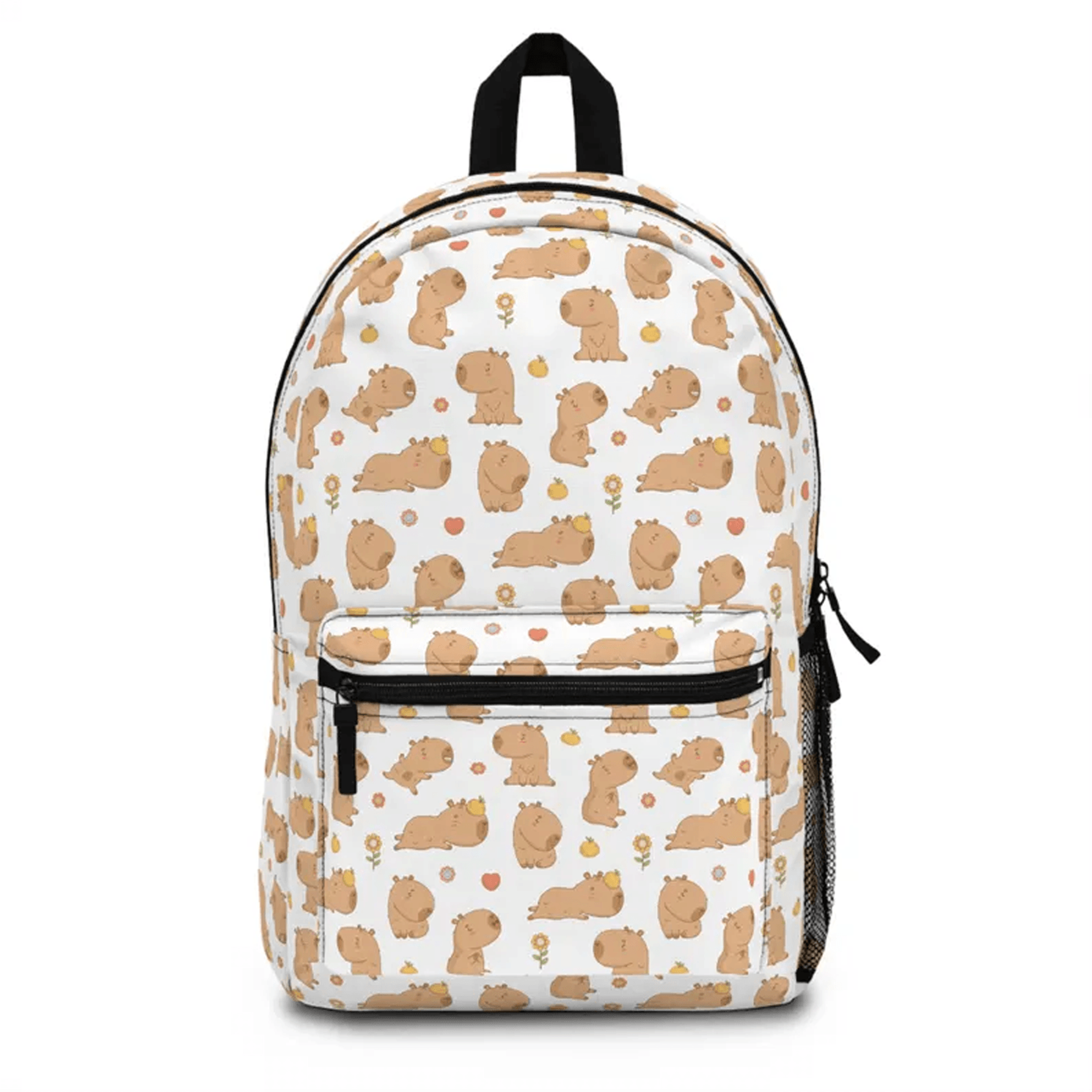 cute capybara backpack, kawaii animal school bag, personalized kids bookbag, back to school gift for capybara lovers