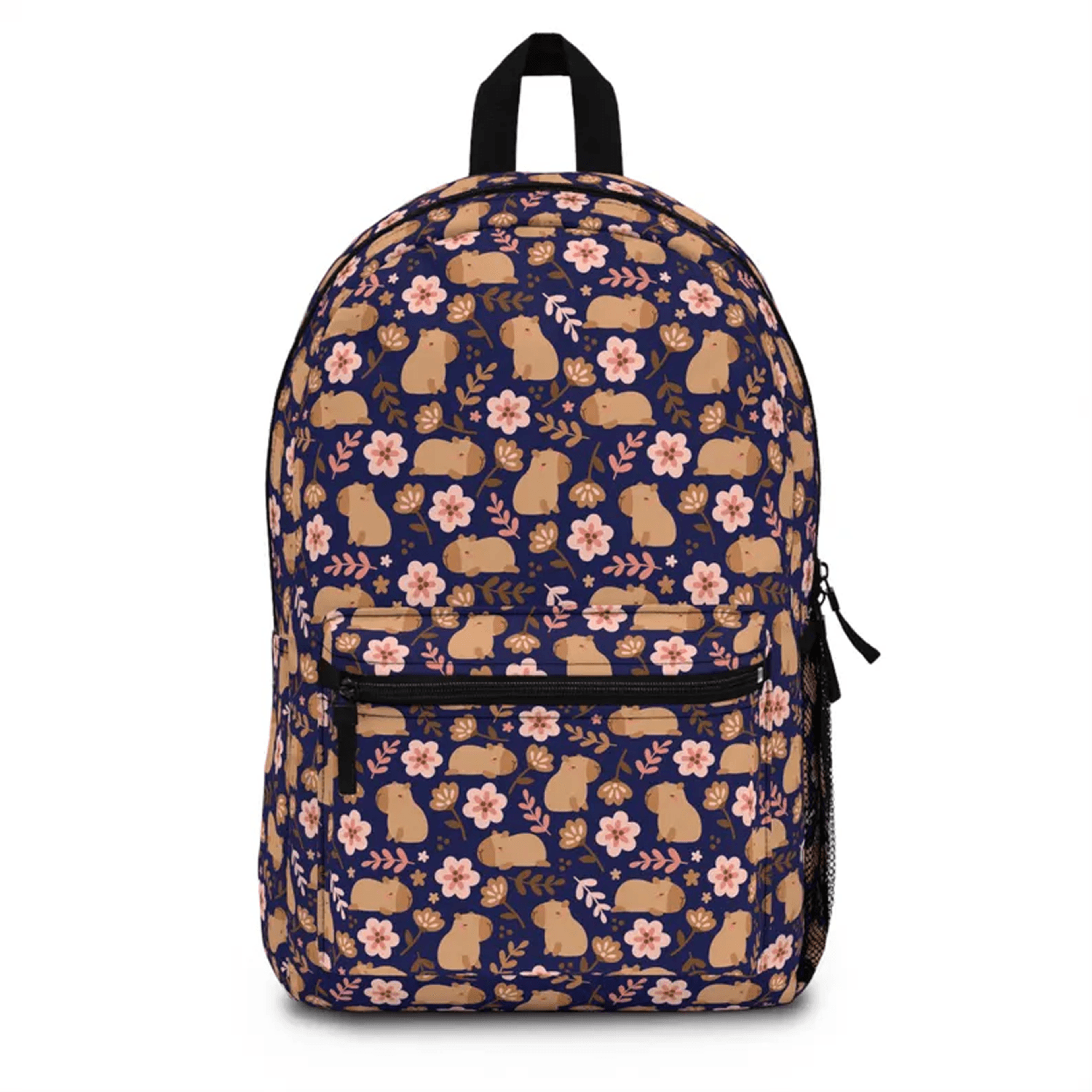 cute capybara backpack, kawaii animal school bag, kids bookbag, back to school gift for capybara lovers & students