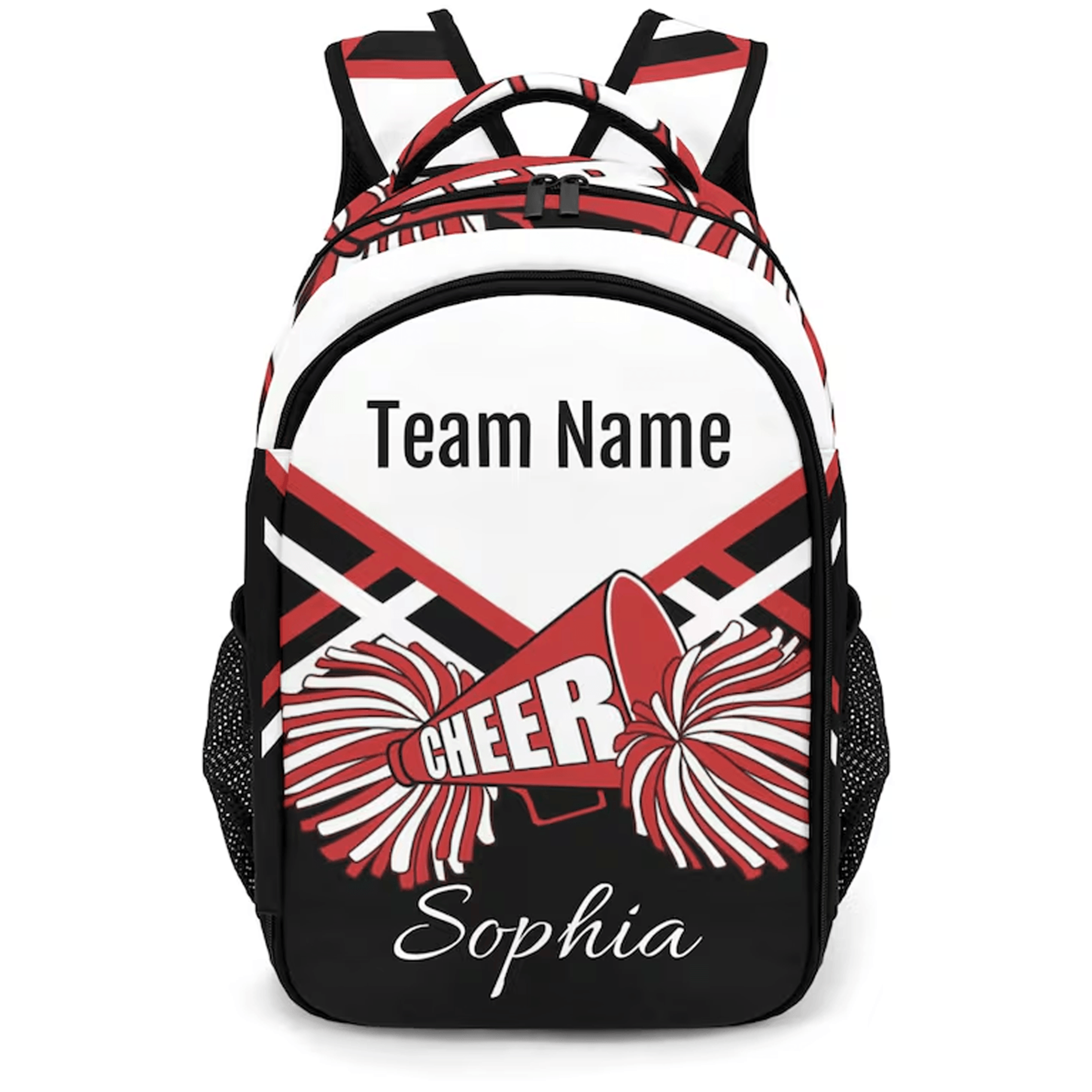 personalized cheer backpack, custom name cheerleader school bag, cheer team sports bookbag, back to school gift for girl