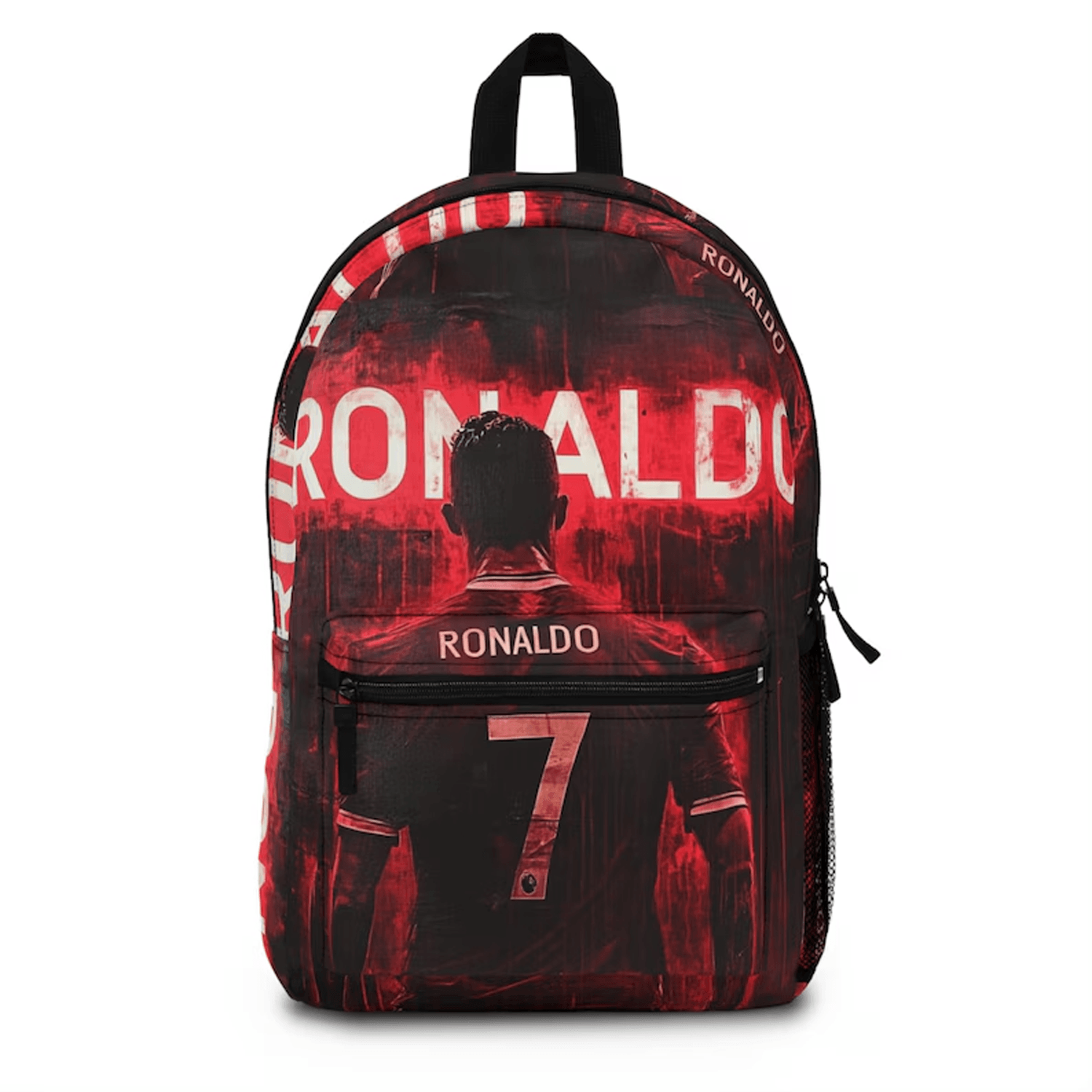 ronaldo soccer backpack, cr7 football school bag, sports fan backpack, kids & teen bookbag, soccer lover gift