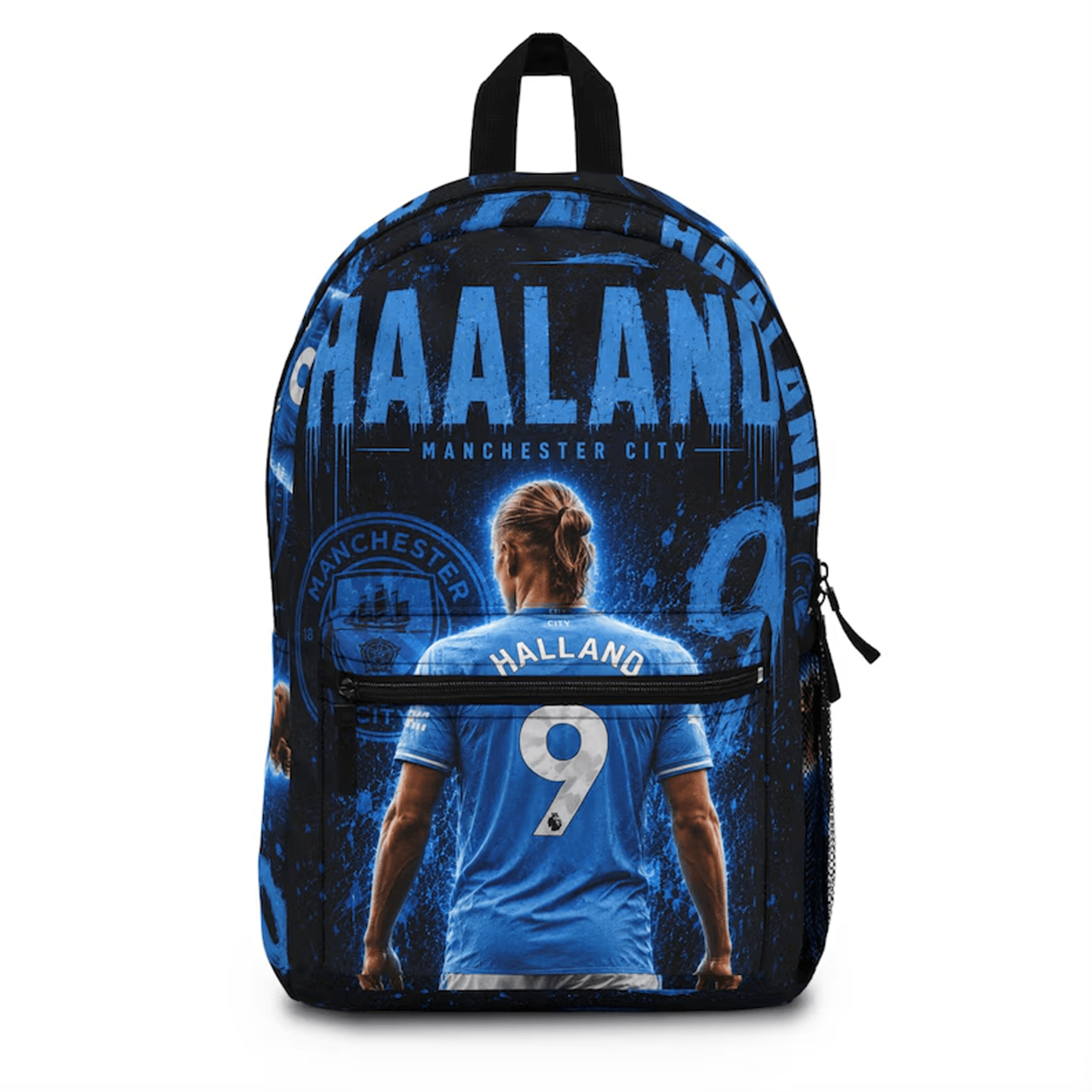 haaland soccer backpack, football school bag, kids & teen sports backpack, back to school gift for soccer fans