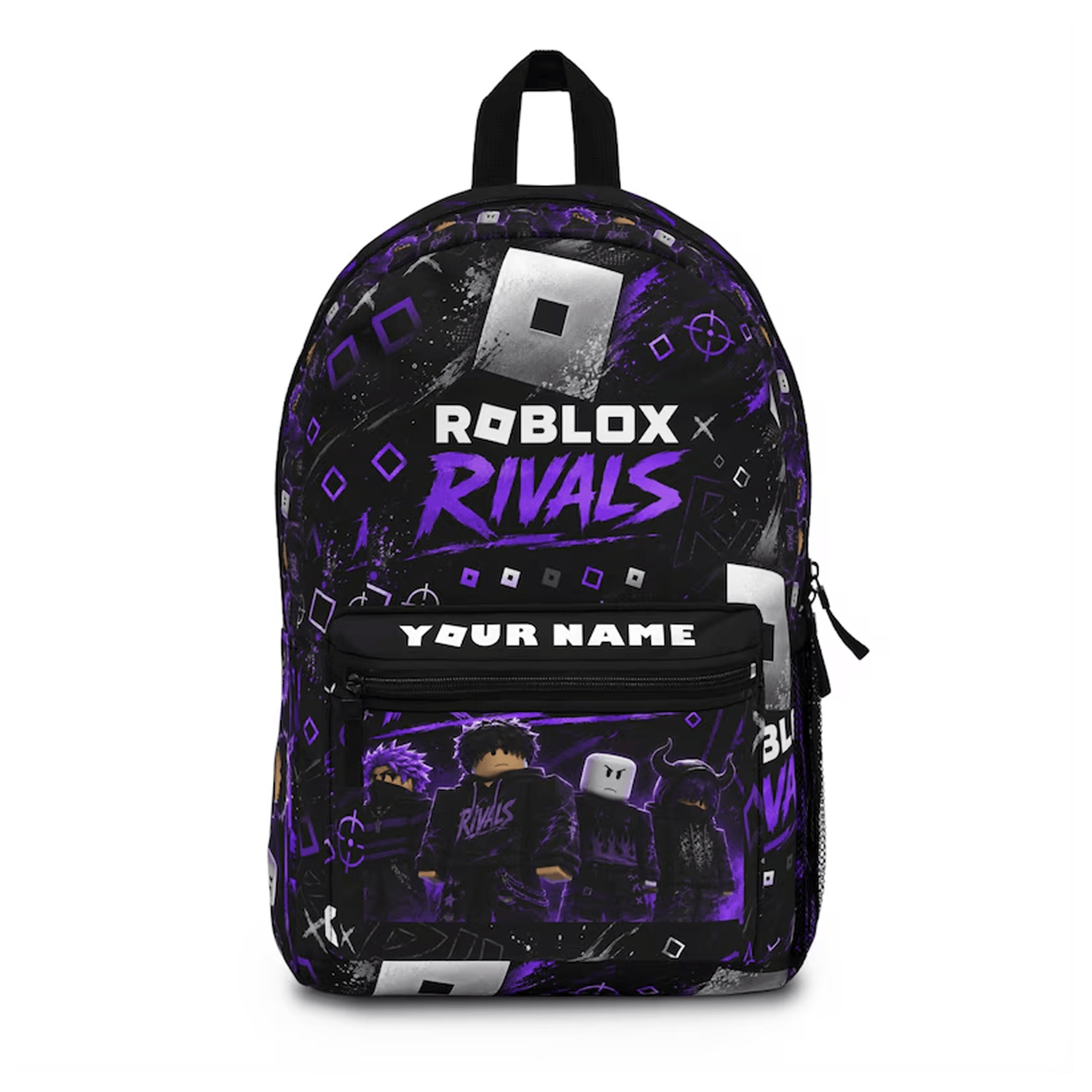 personalized rivals gamer backpack, custom name gaming school bag, kids backpack, back to school gift for gamers