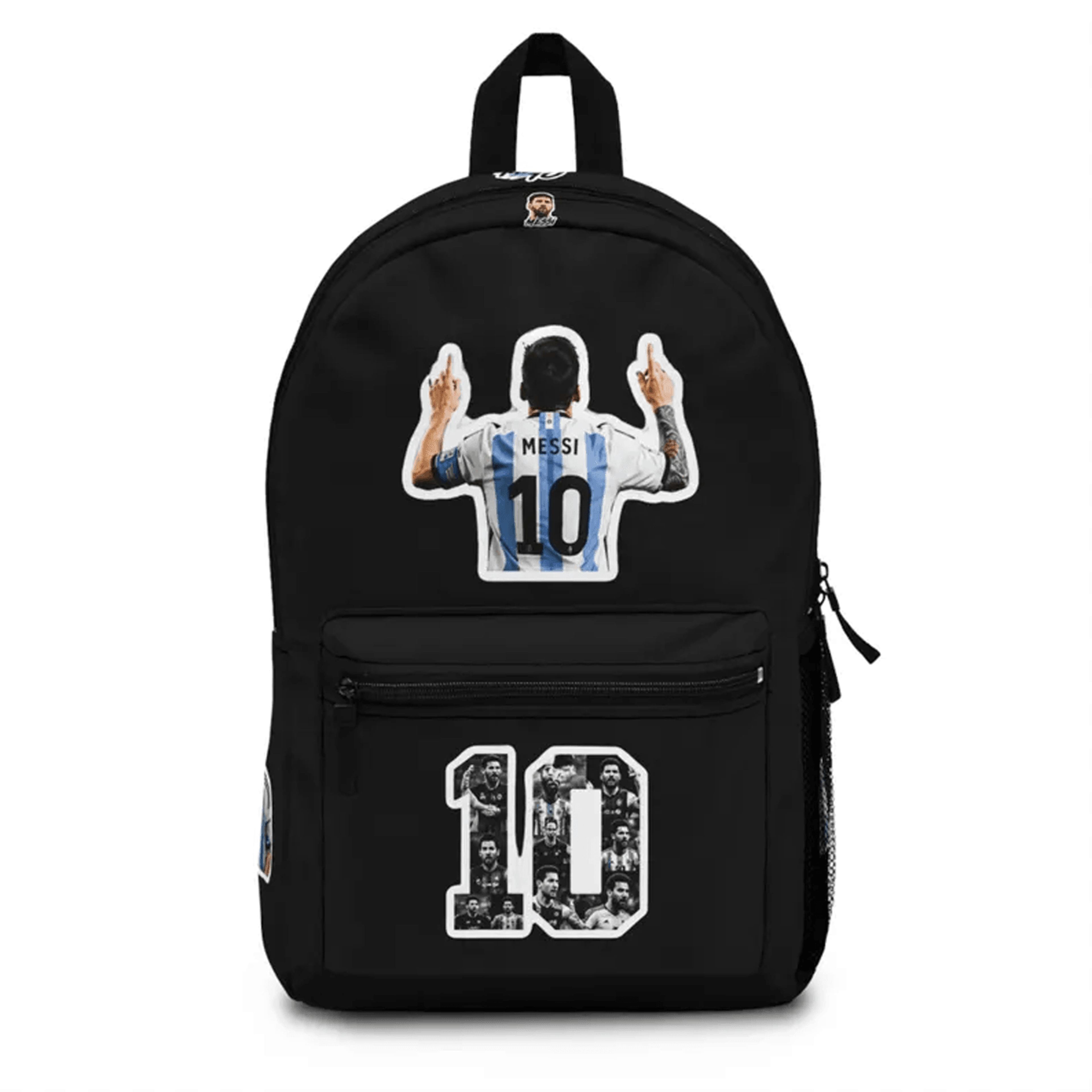 messi soccer backpack, football school bag, kids & teen sports backpack, back to school gift for messi fans