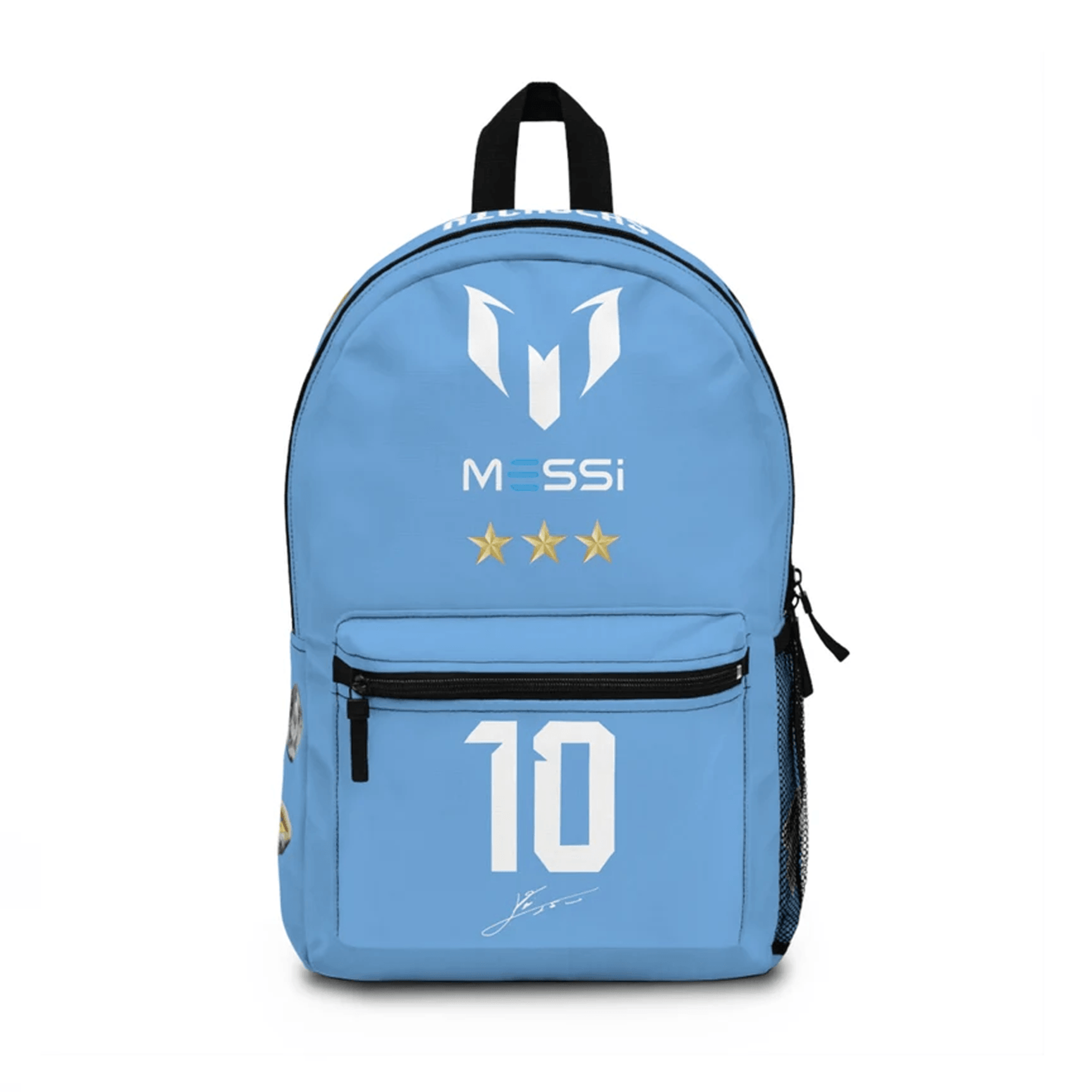 personalized messi backpack, custom name soccer school bag, youth football sports backpack, gift for kids & messi fans