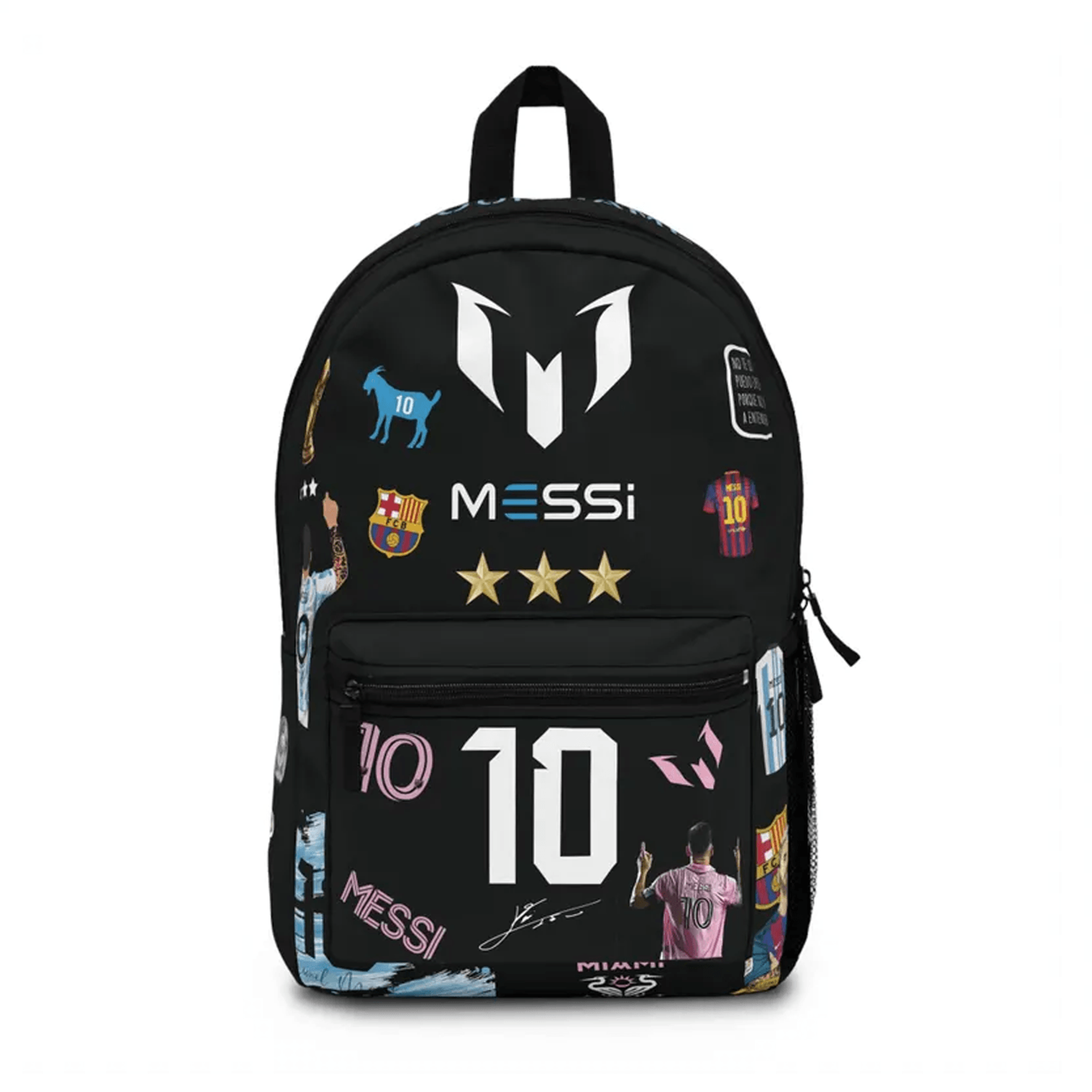 personalized messi backpack, custom name soccer school bag, youth football sports backpack, back to school gift for kids