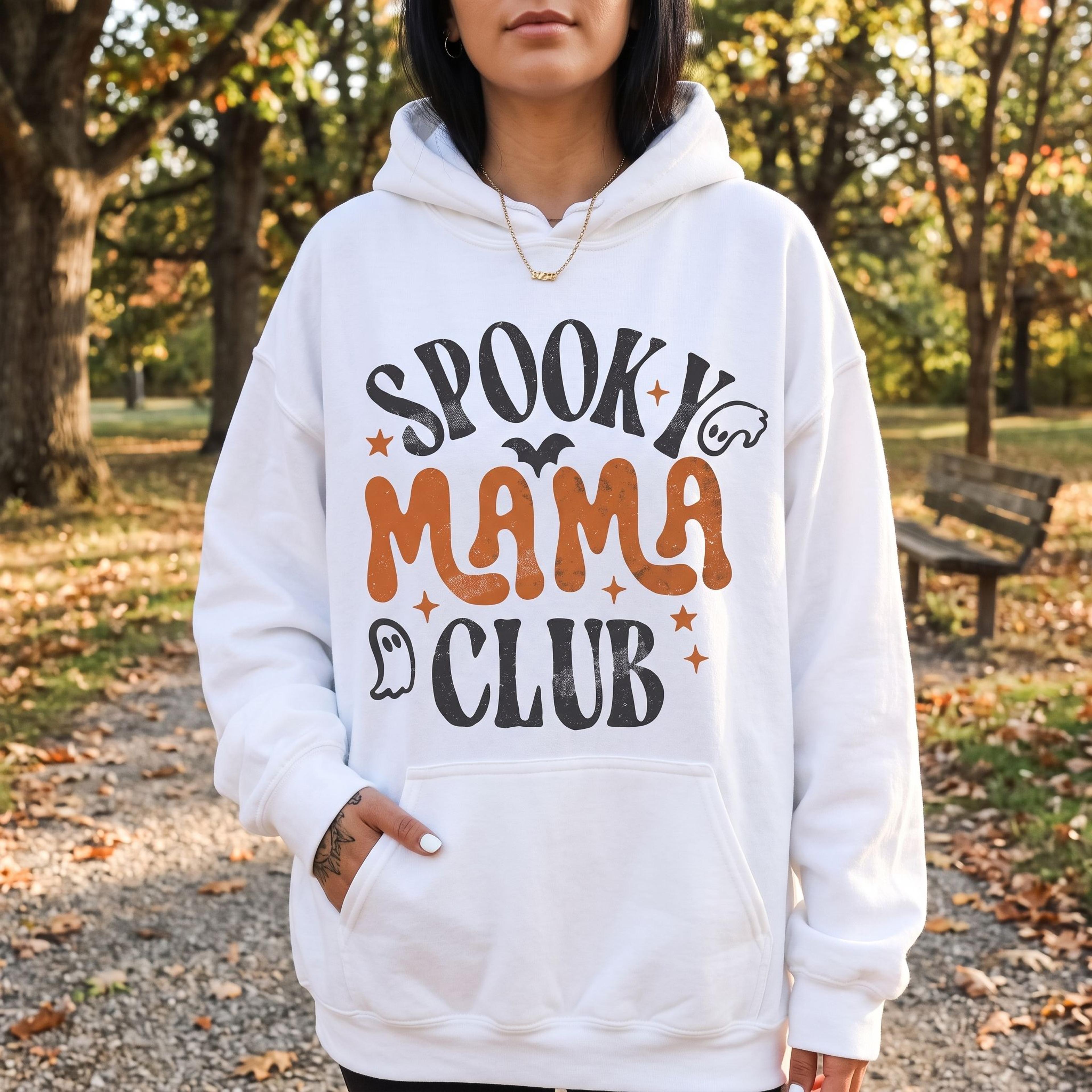 spooky mama club shirt halloween mom shirt cute spooky season shirt ghost pumpkin fall shirt trendy mama tee