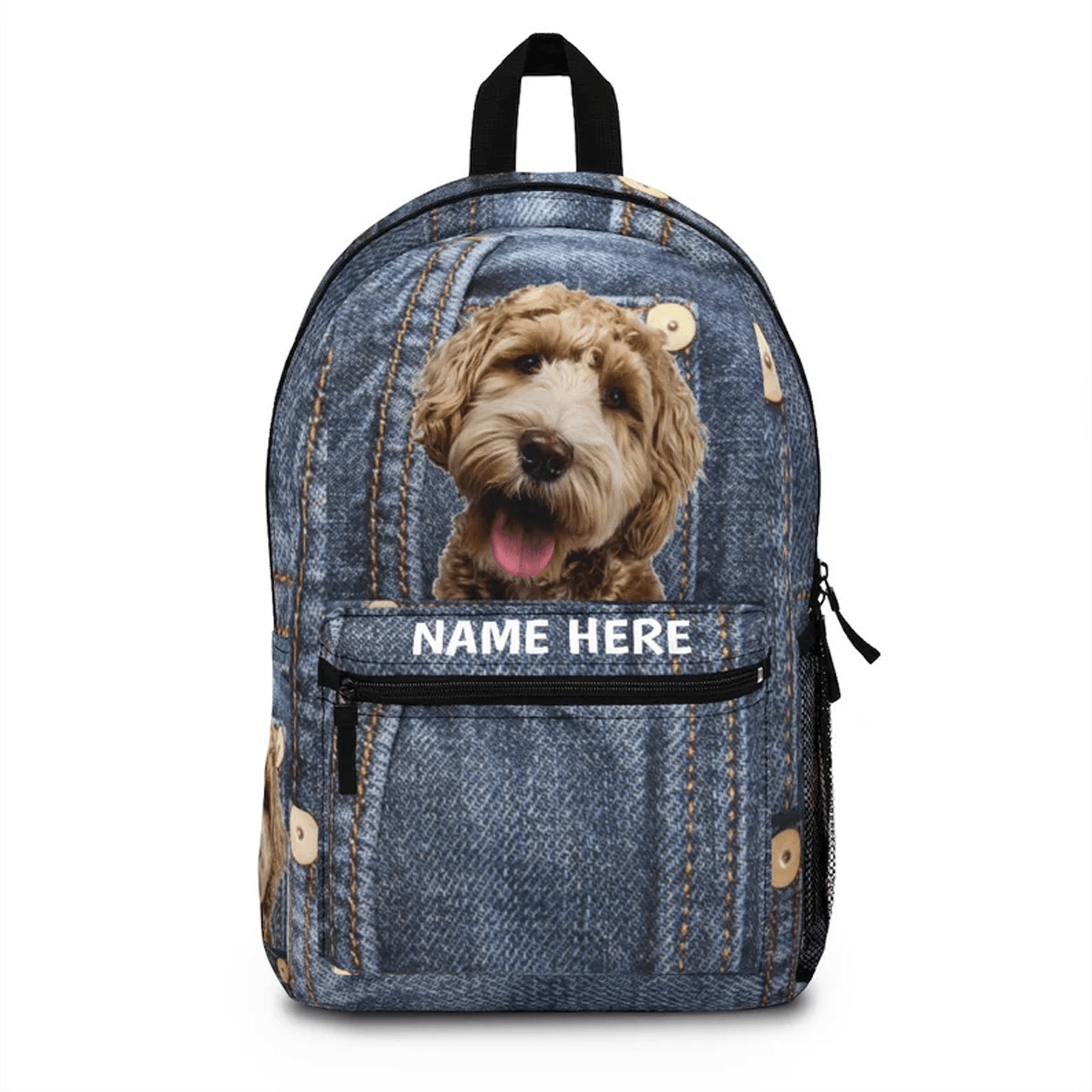 personalized dog backpack for kids, custom name puppy school bag, dog lover bookbag, back to school gift for boys & girl