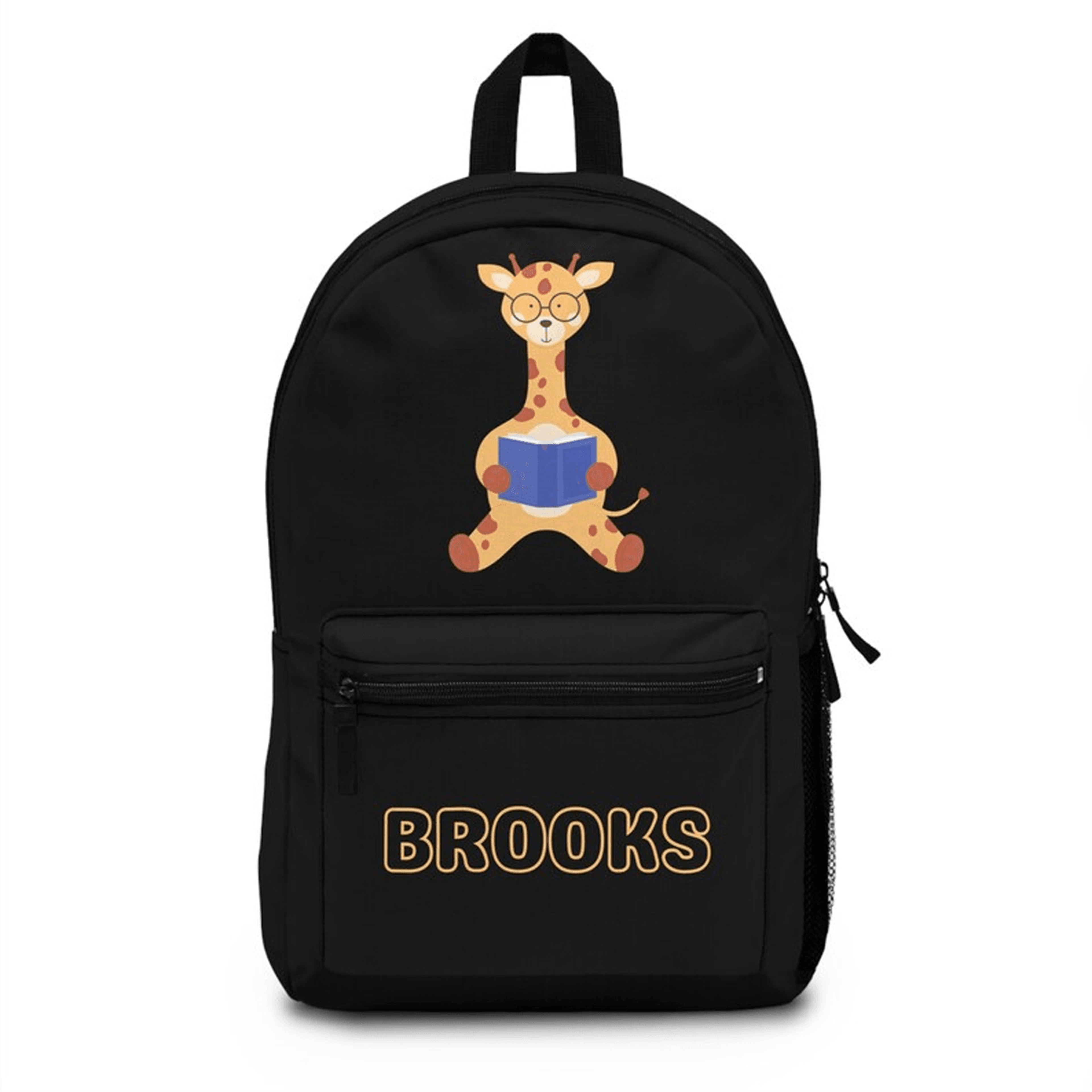 personalized giraffe backpack for kids, custom name safari school bag, cute giraffe bookbag, back to school gift for kid