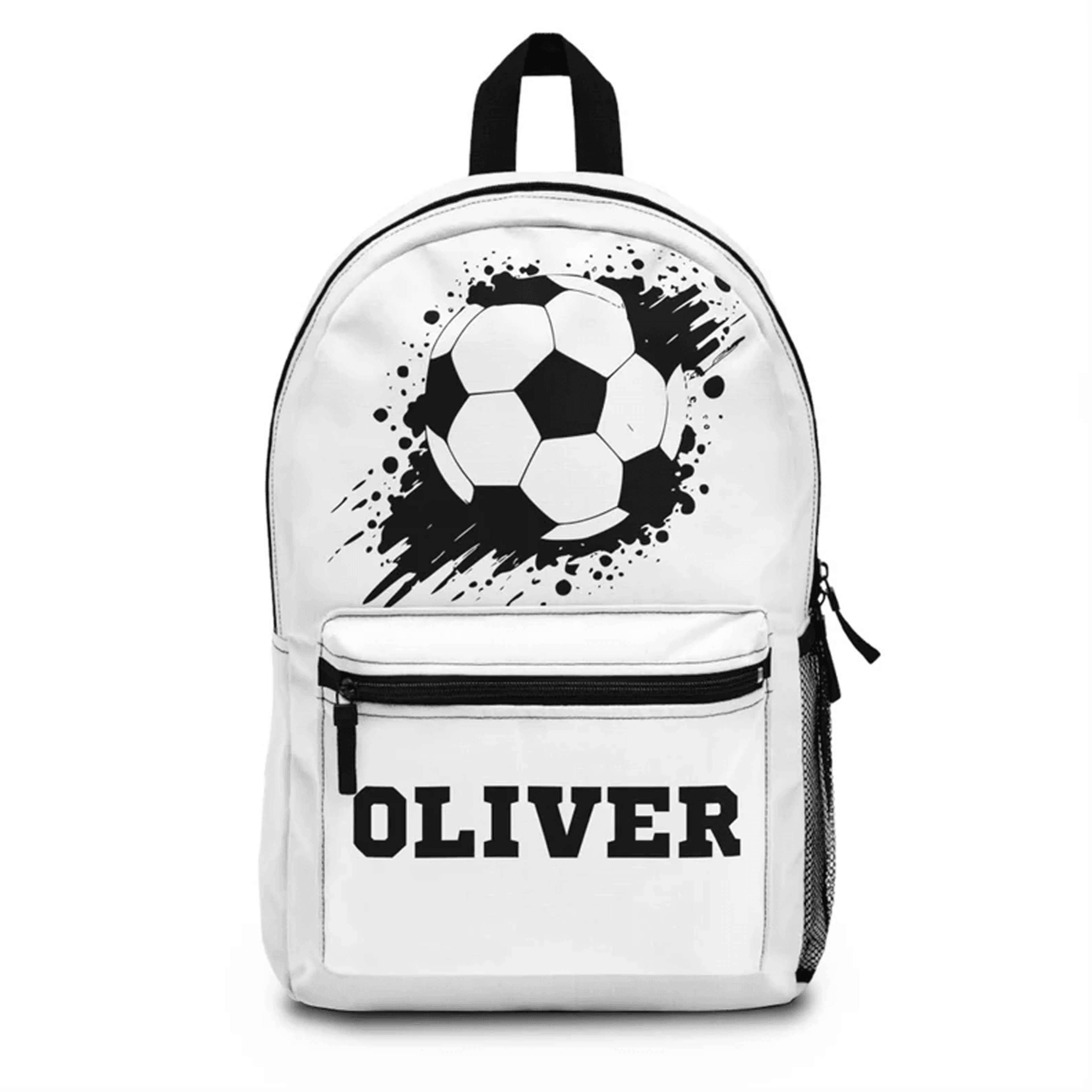 soccer backpack for kids with custom name, personalized football school bag, sports bookbag, soccer player gift