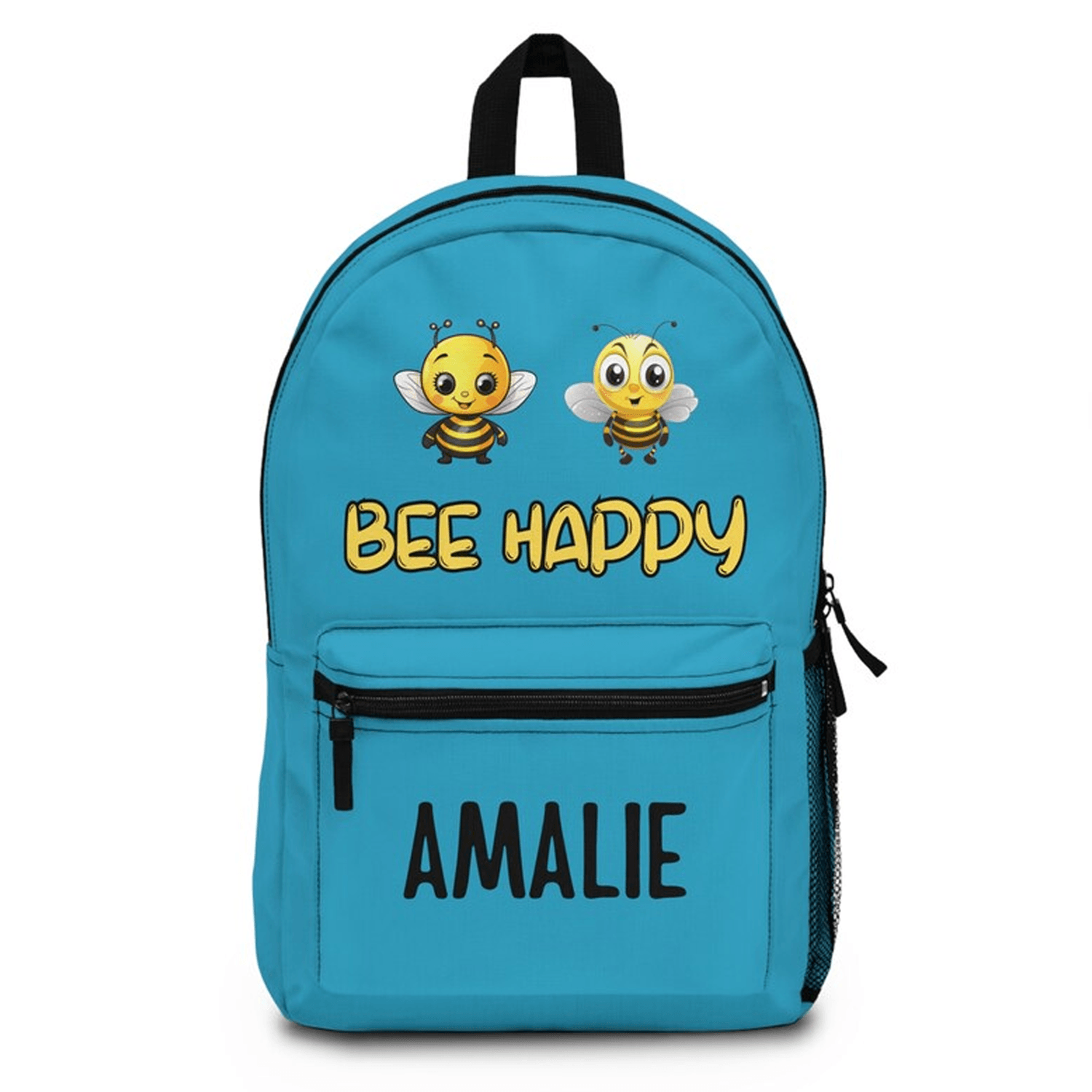 buzzing bee backpack for kids, personalized name school bag, cute honeybee bookbag, custom back to school gift
