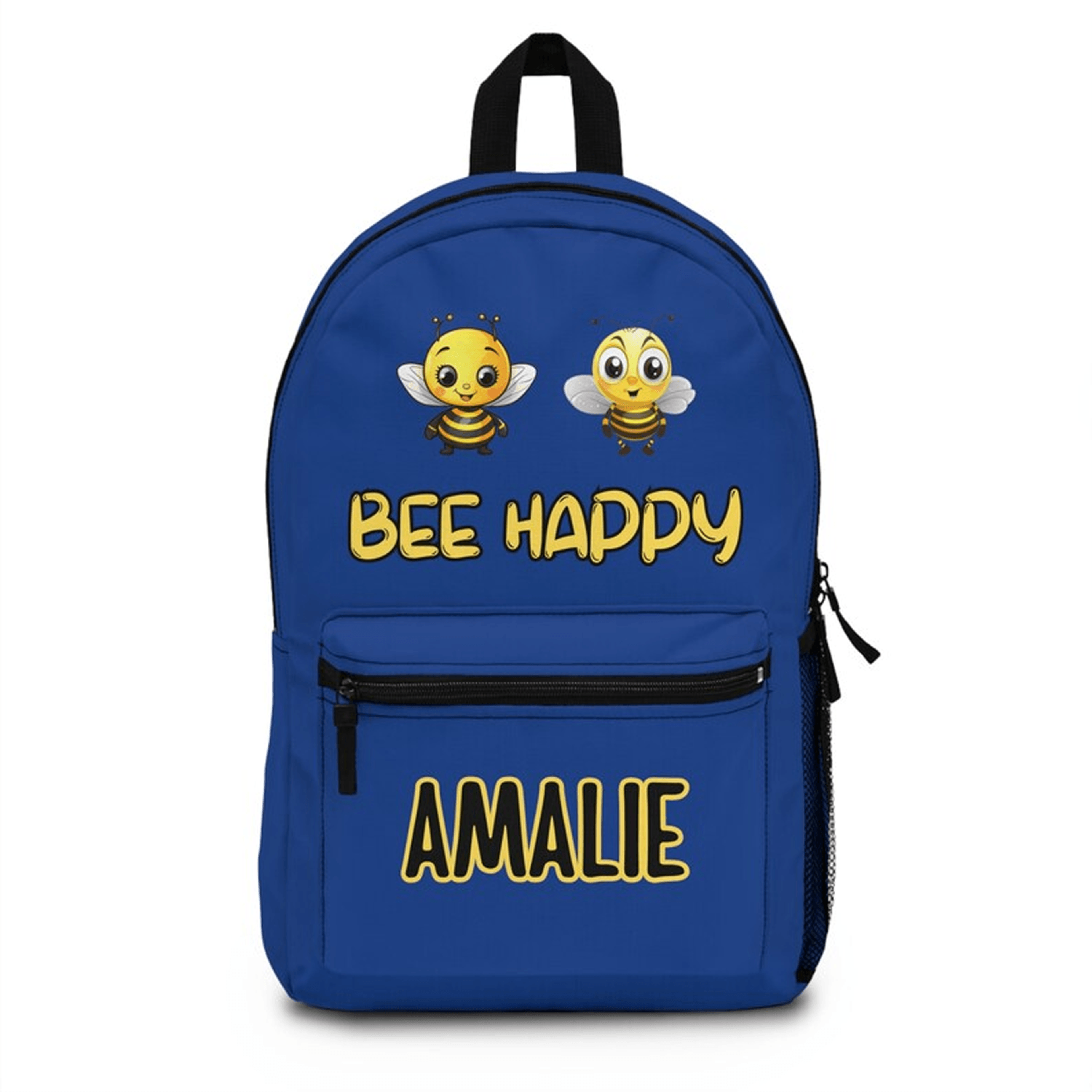 honey bee kids school bag with custom name, personalized bumblebee backpack, cute nature bookbag, birthday gift