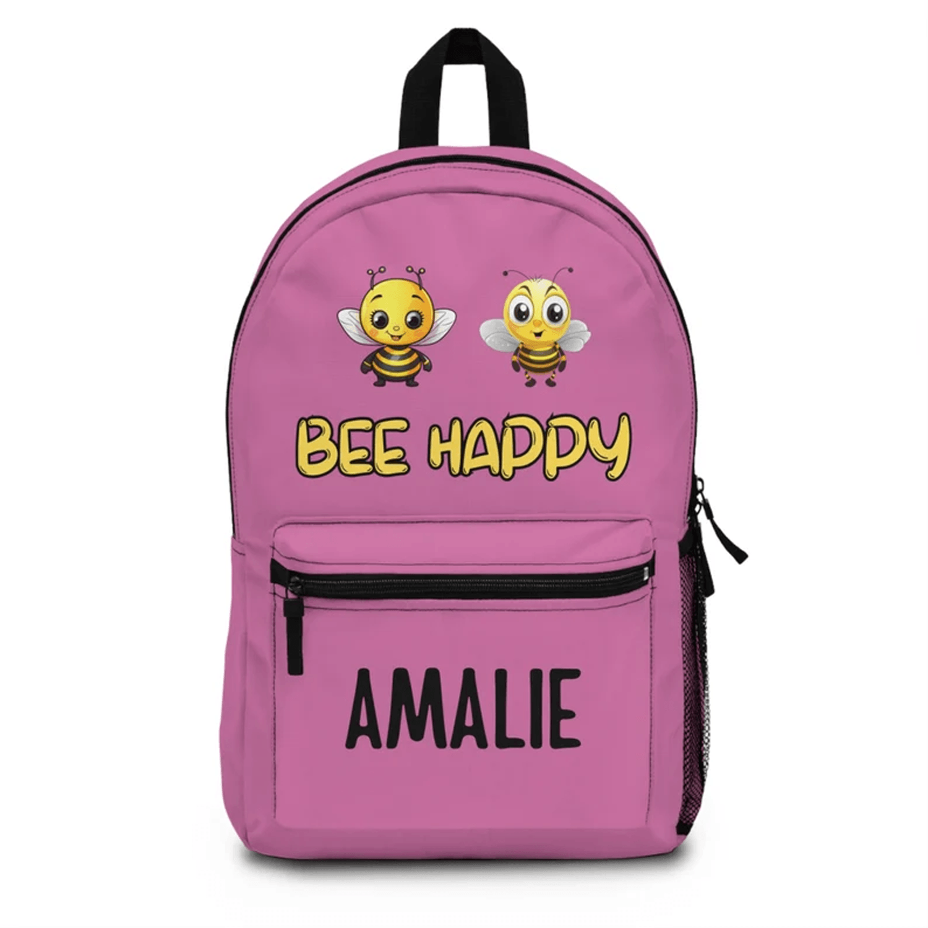 sweet honeybee bookbag for kids, personalized name backpack, cute bumble bee school bag, nature lover gift for children