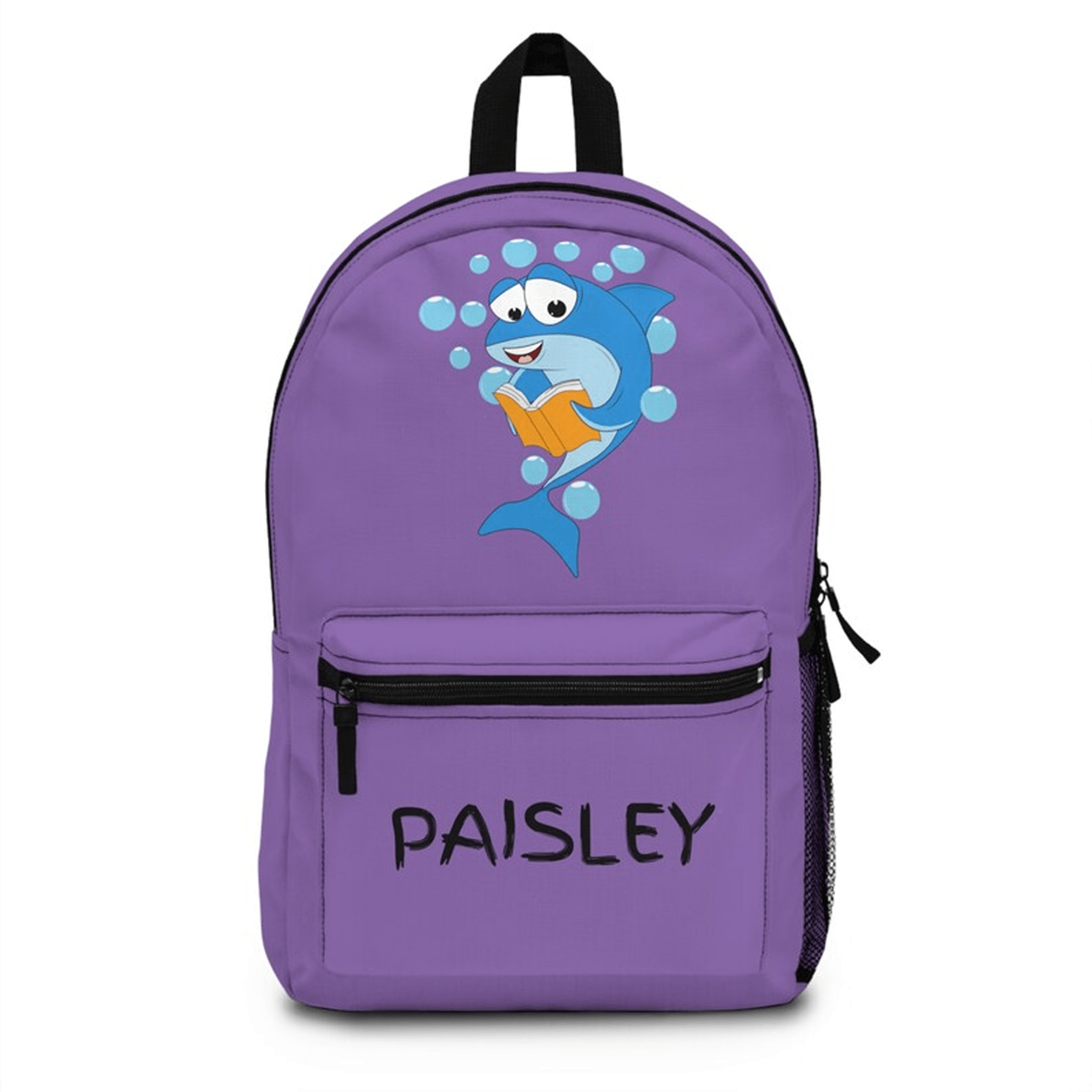 shark lover bookbag for kids, personalized name ocean backpack, custom sea life school bag, back to school gift for boys