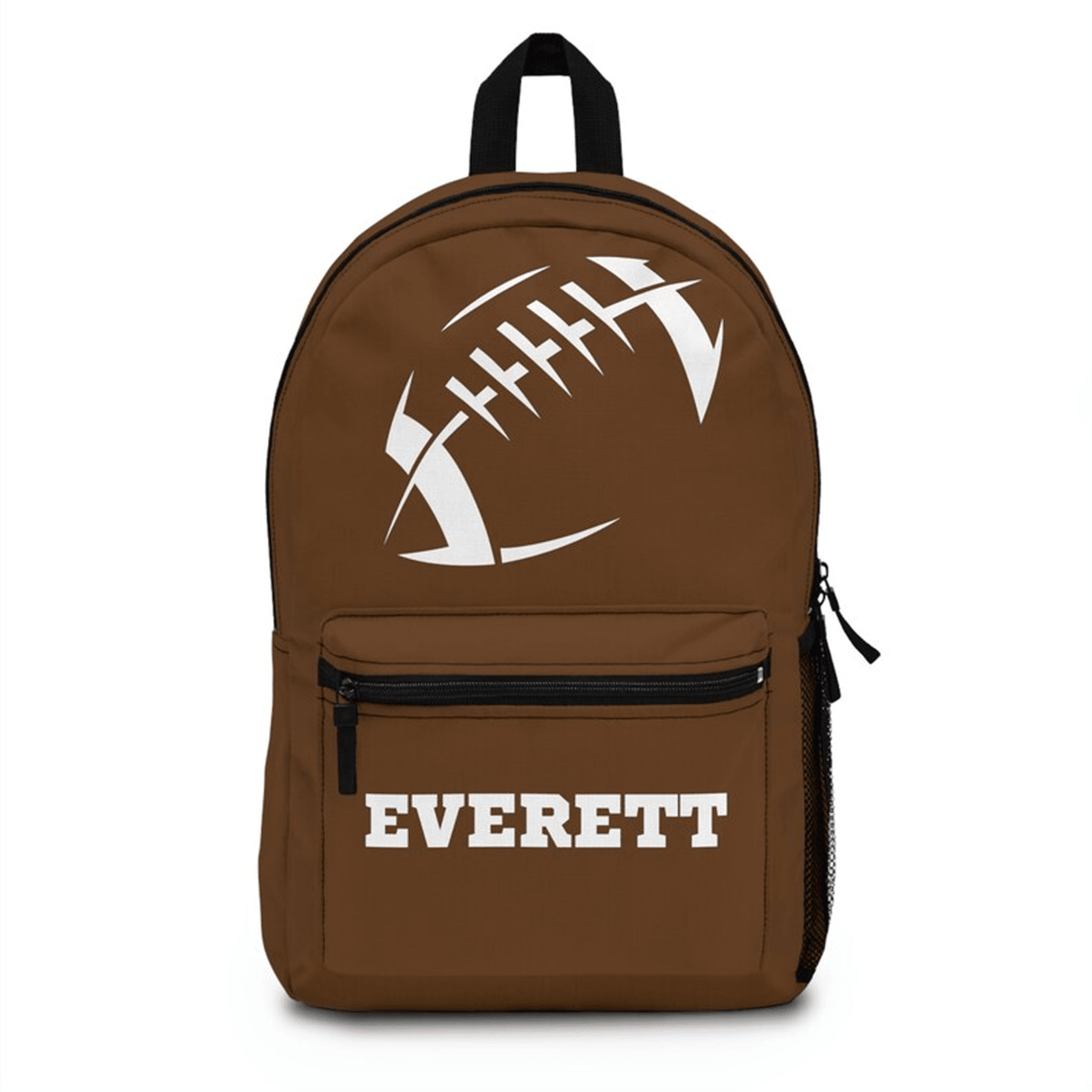 personalized football backpack for kids, custom name boys school bag, sports bookbag, football back to school gift