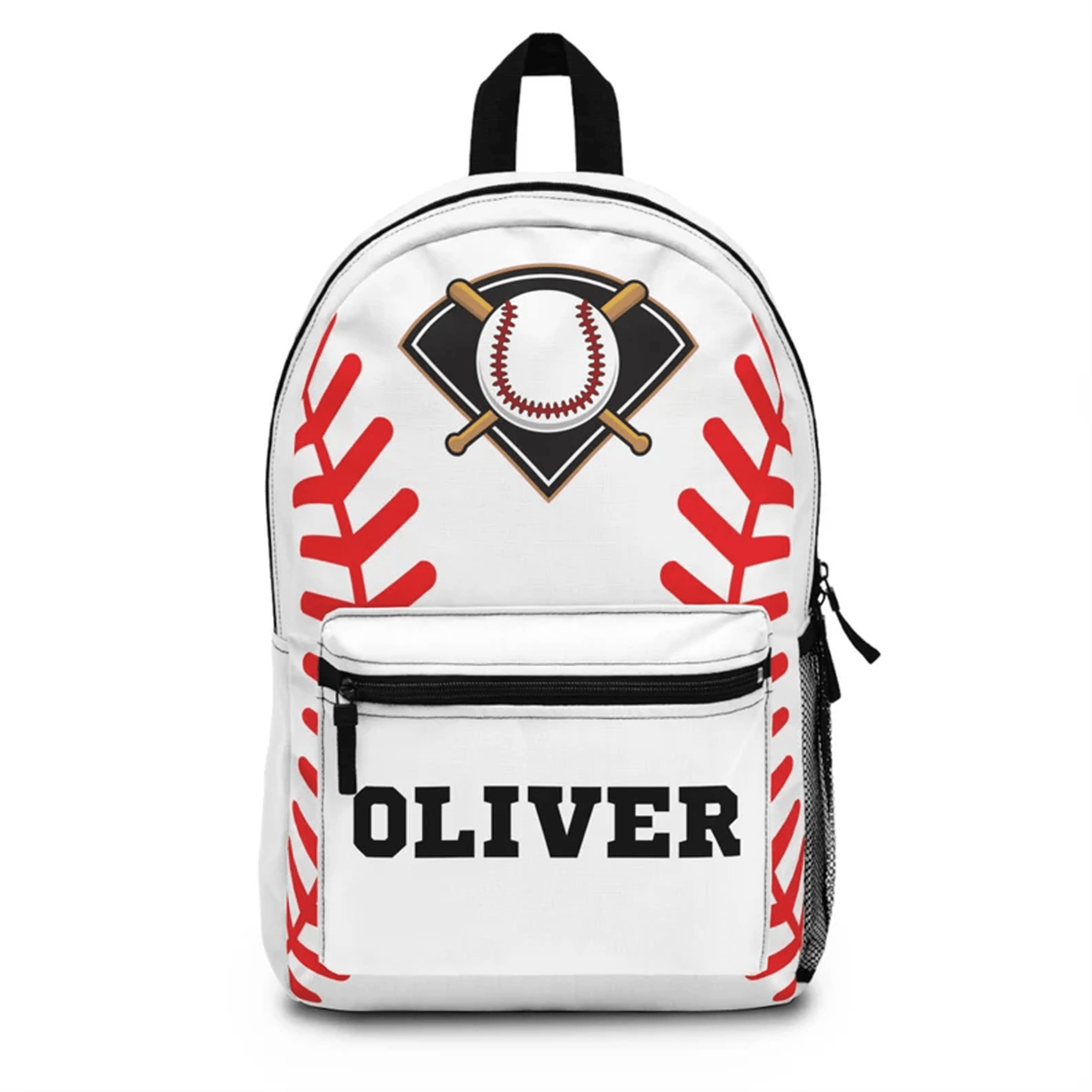 personalized baseball backpack for kids, custom name school bag, boys sports bookbag, baseball back to school gift