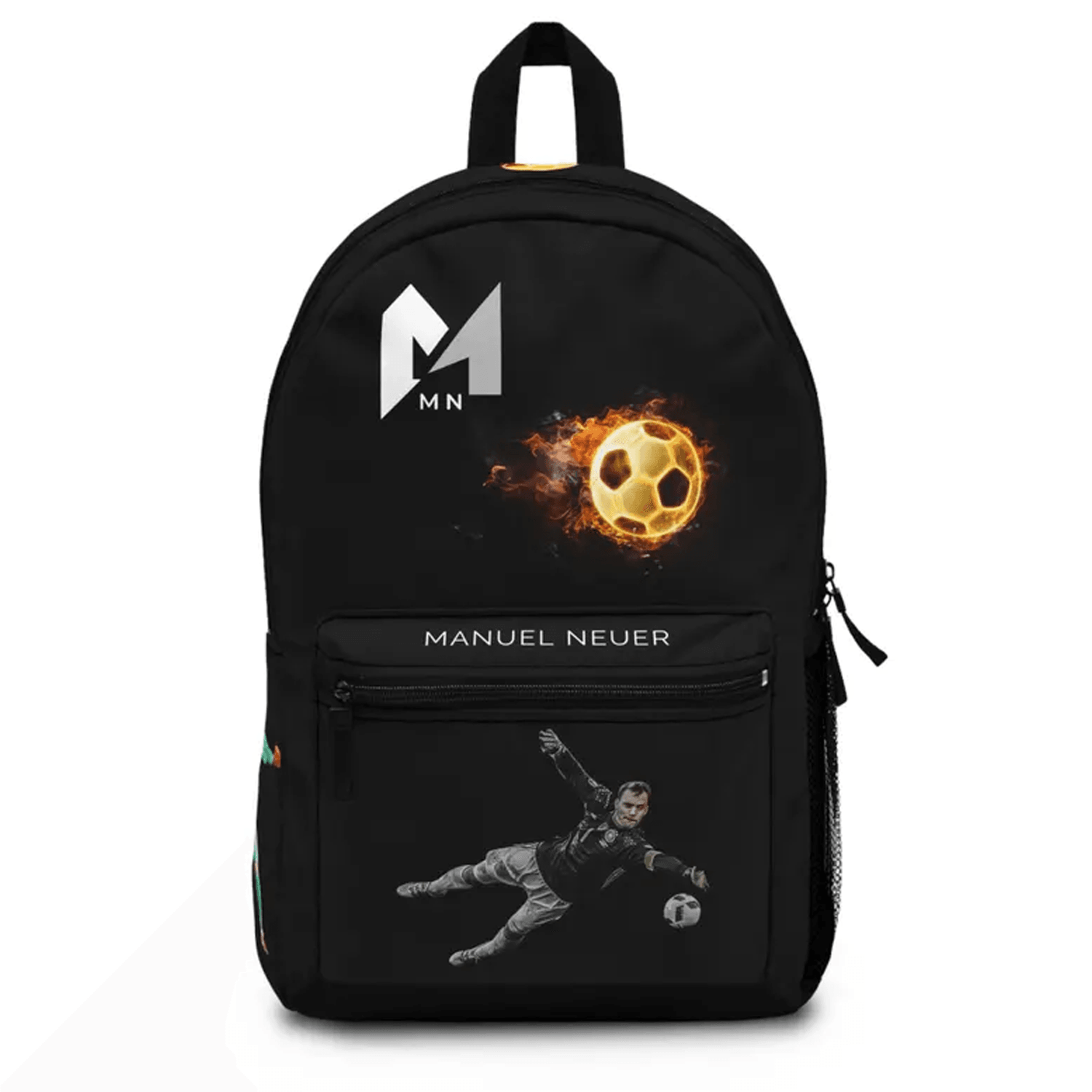 manuel neuer soccer backpack for kids, sports school bookbag, football goalkeeper backpack, soccer fan gift