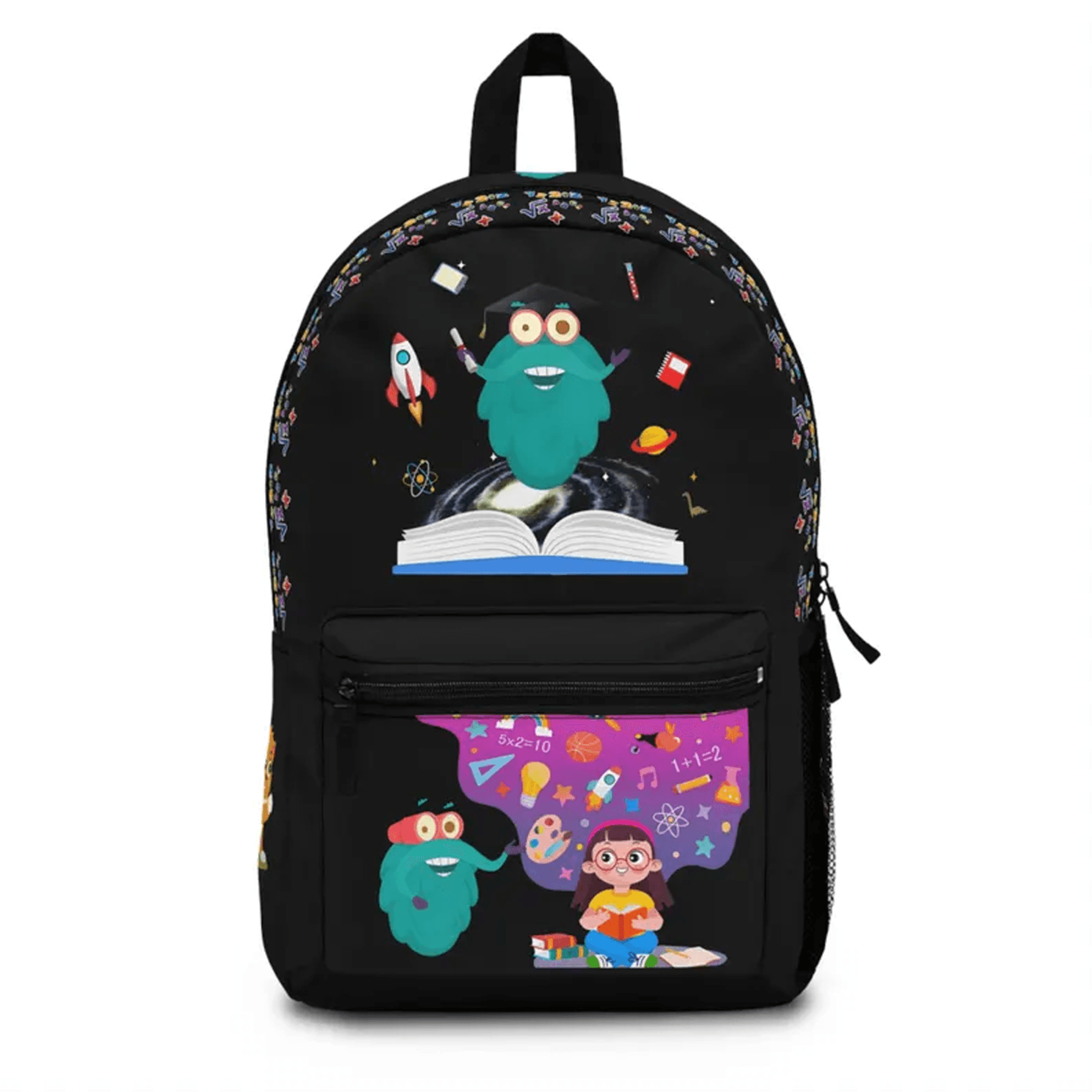 kids adventure explorer backpack, educational science school bag, lightweight waterproof bookbag, science lover gift