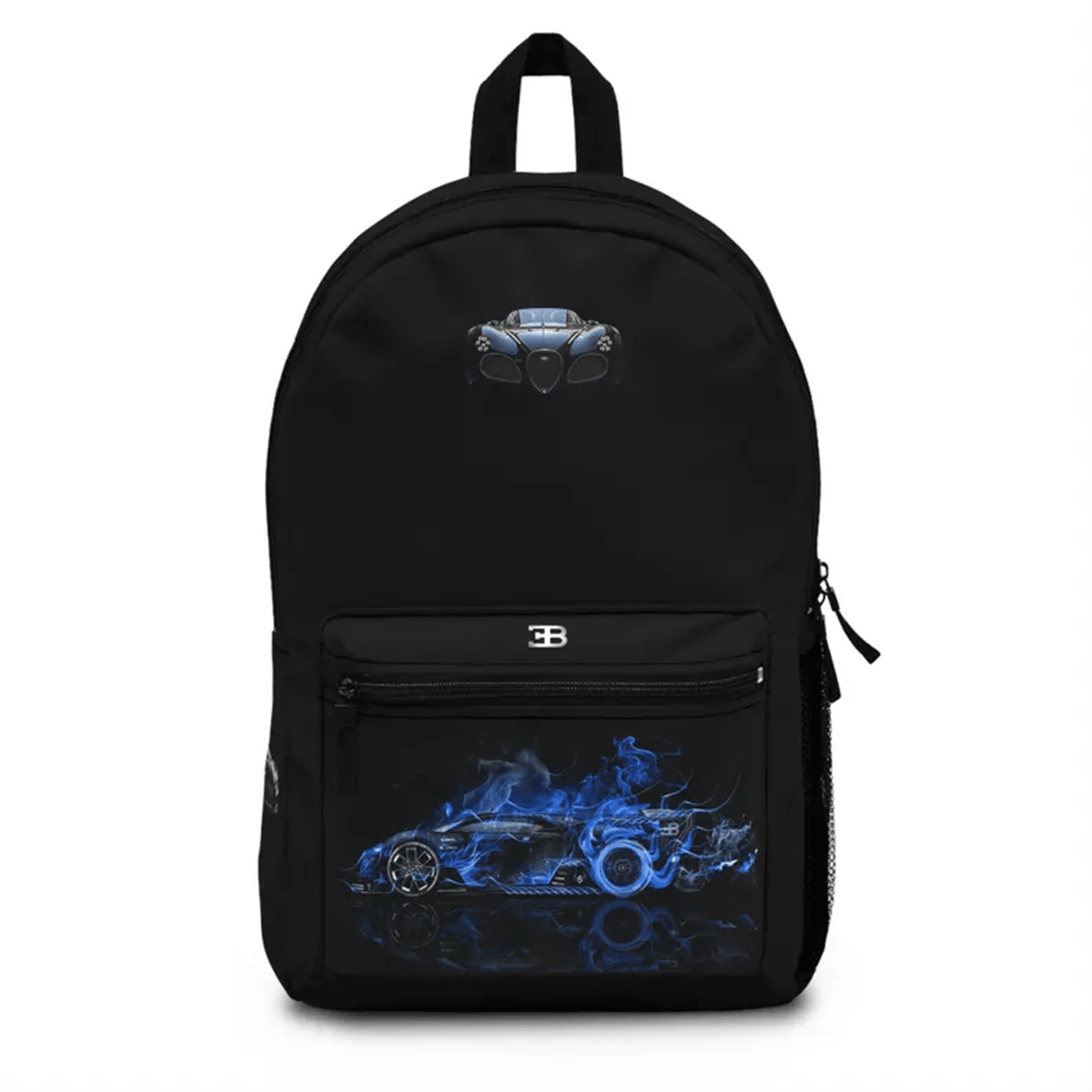 bugatti car backpack, sporty waterproof travel laptop bag, 13l school backpack, automotive gift for car lovers