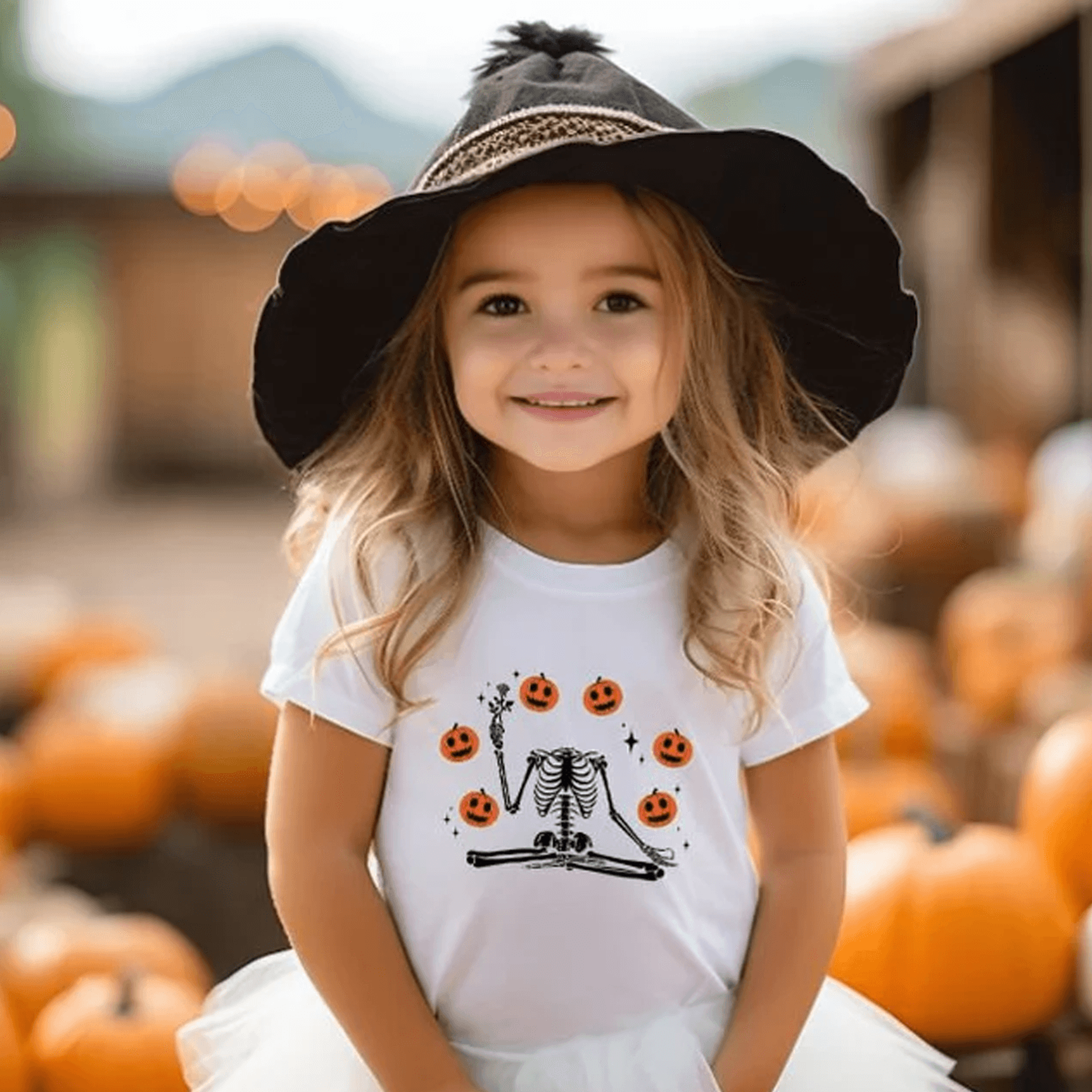 kids halloween skeleton t-shirt, matching sibling spooky shirt, pumpkin witch toddler tee, family halloween outfit
