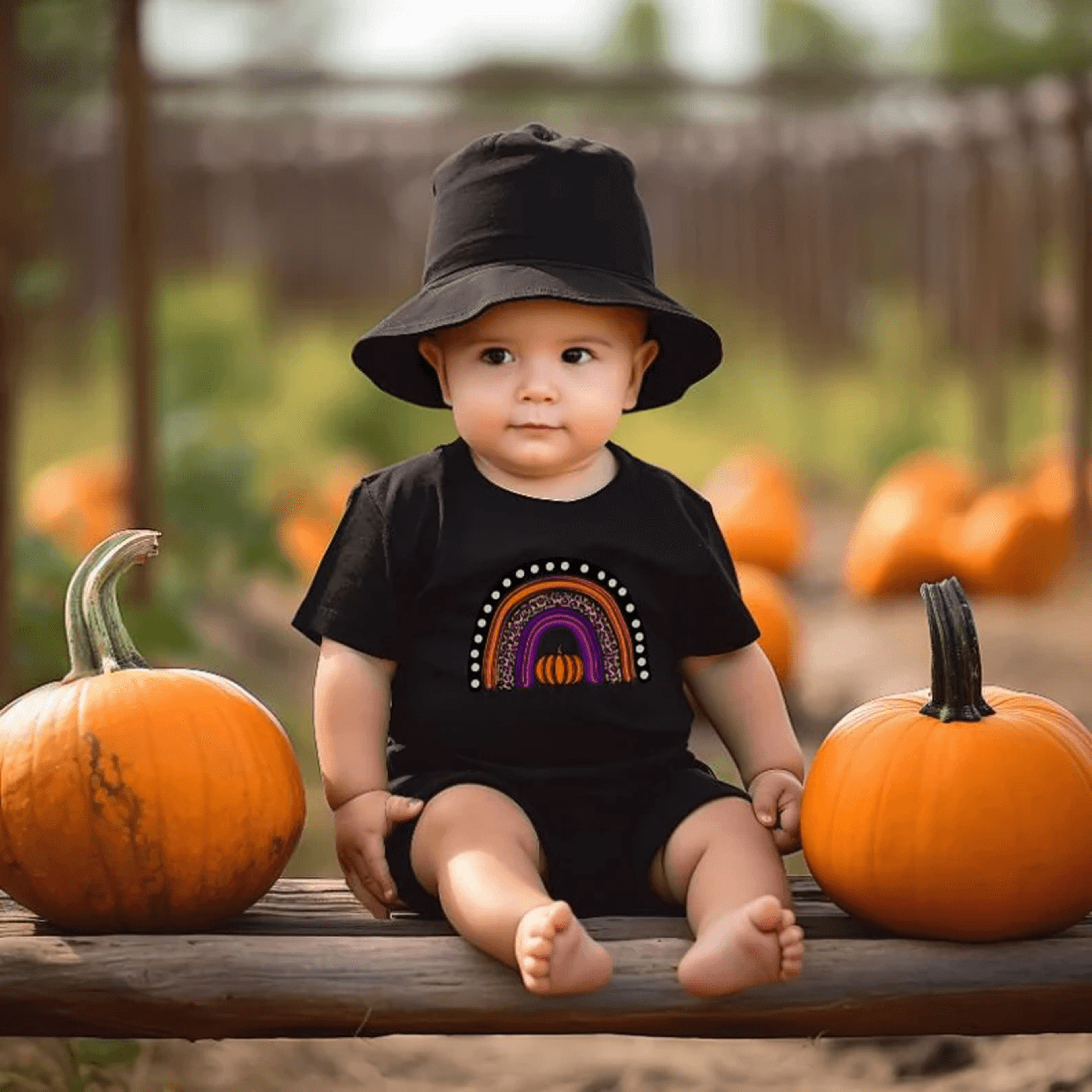 rainbow pumpkin kids halloween t-shirt, leopard rainbow toddler tee, cute fall pumpkin shirt, matching family outfit