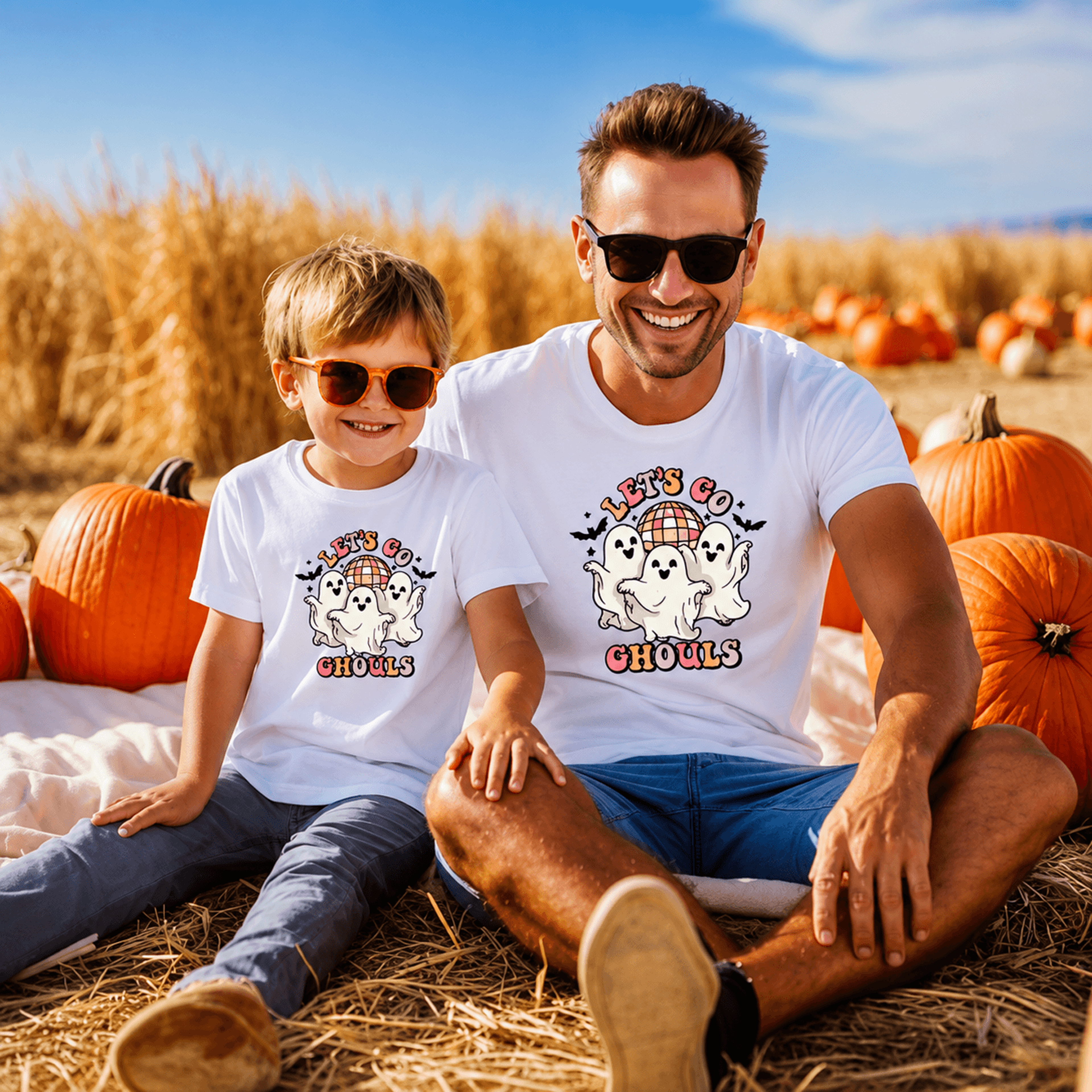 daddy & me halloween shirts, papa's pumpkin matching tees, father kids spooky family outfit, trick or treat fall t-shirt