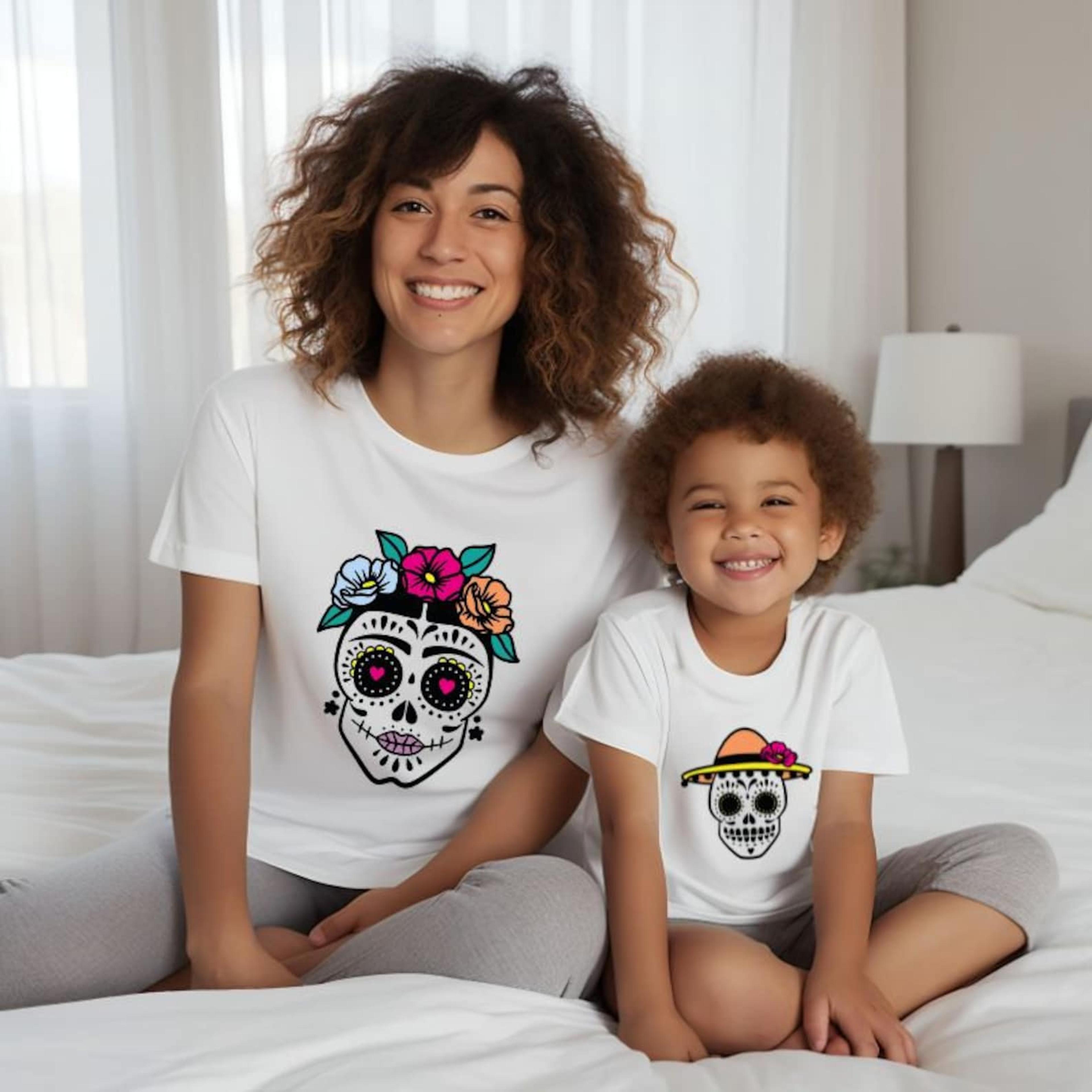 mommy & me halloween shirts, matching mama mini tees, cute mom kids spooky shirt, trick or treat family fall outfit
