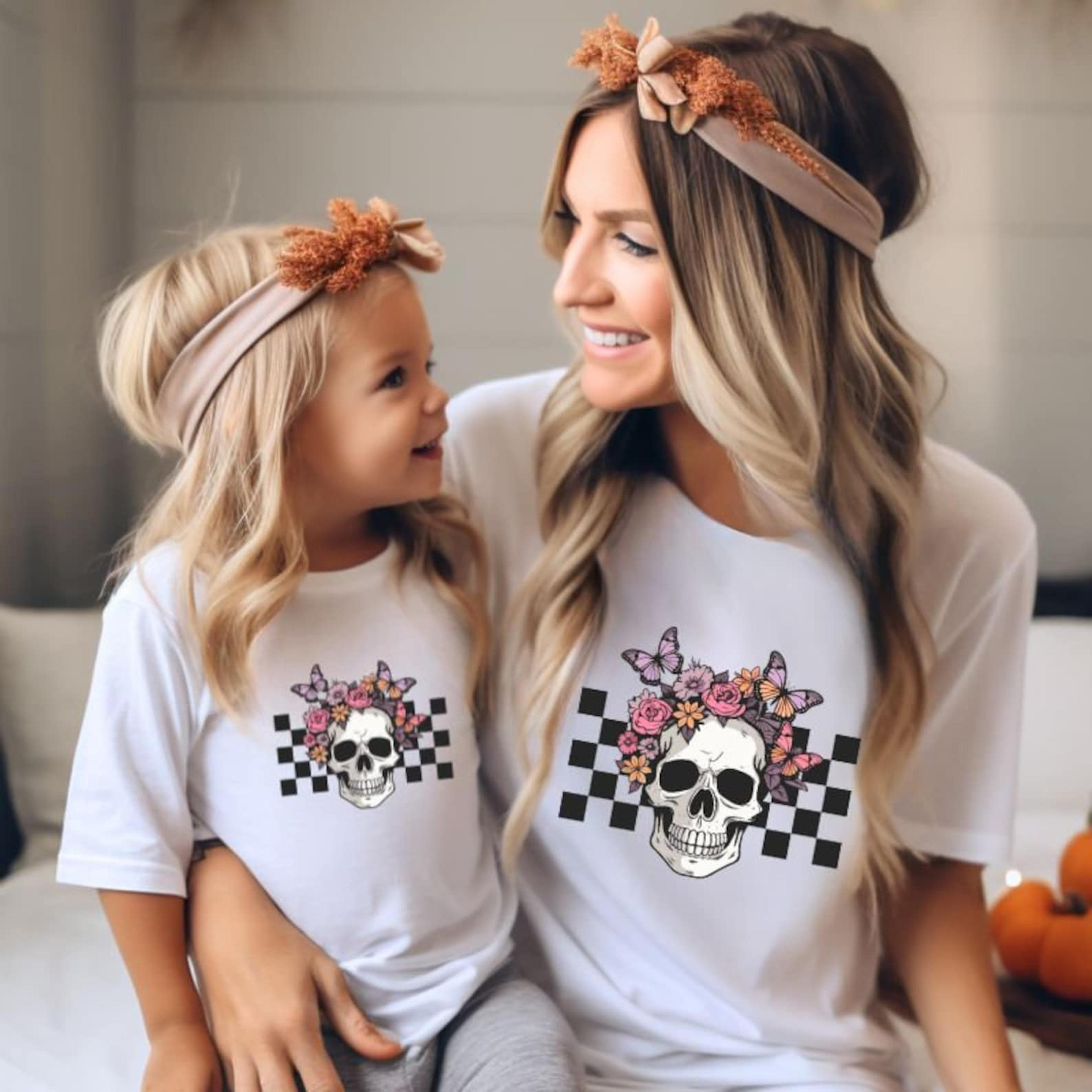 mommy & me halloween shirts, matching mama mini tees, mom kids spooky shirt, trick or treat pumpkin patch family outfit